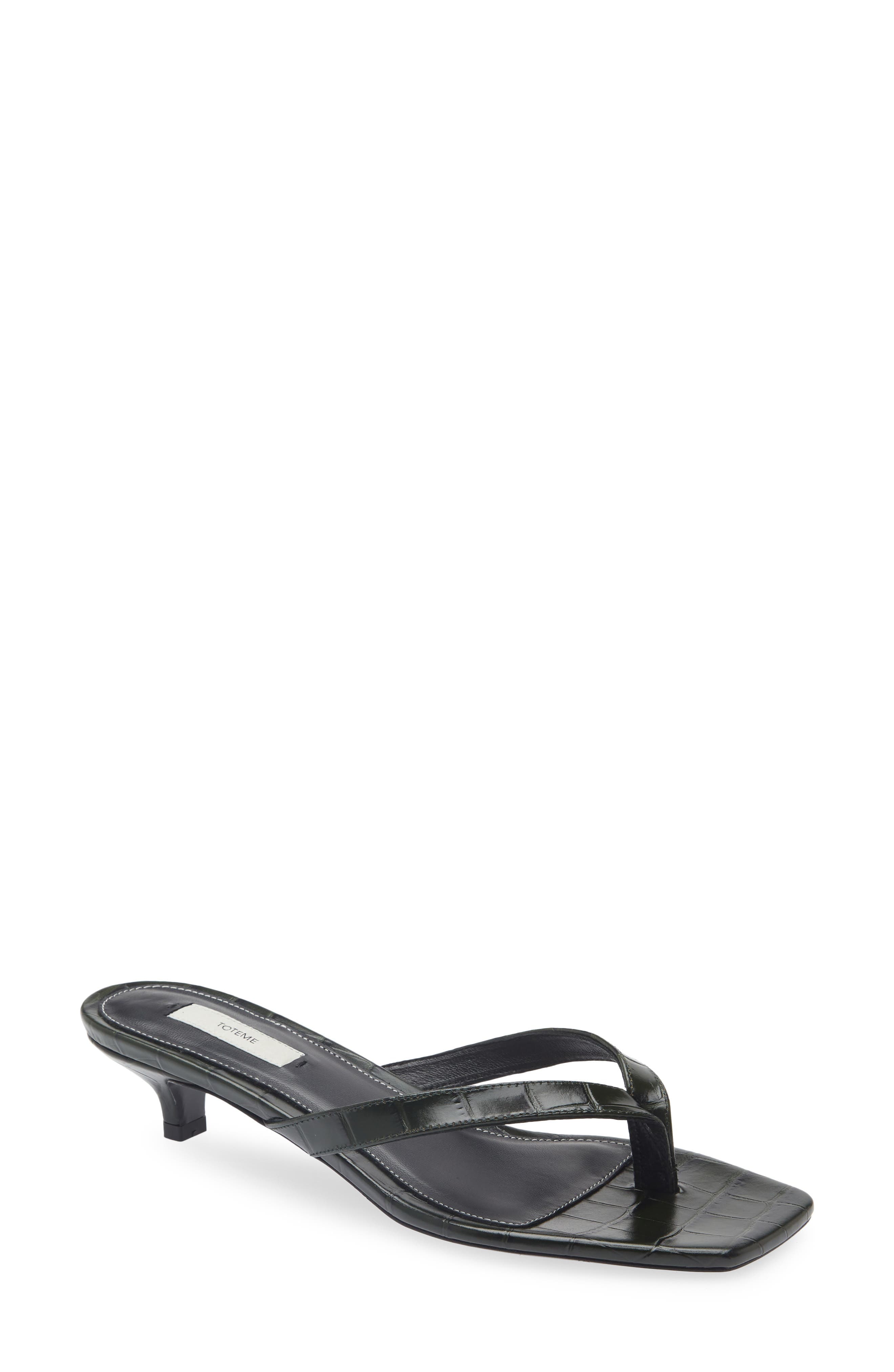 Croc Embossed Kitten Heel Flip Flop - image 3