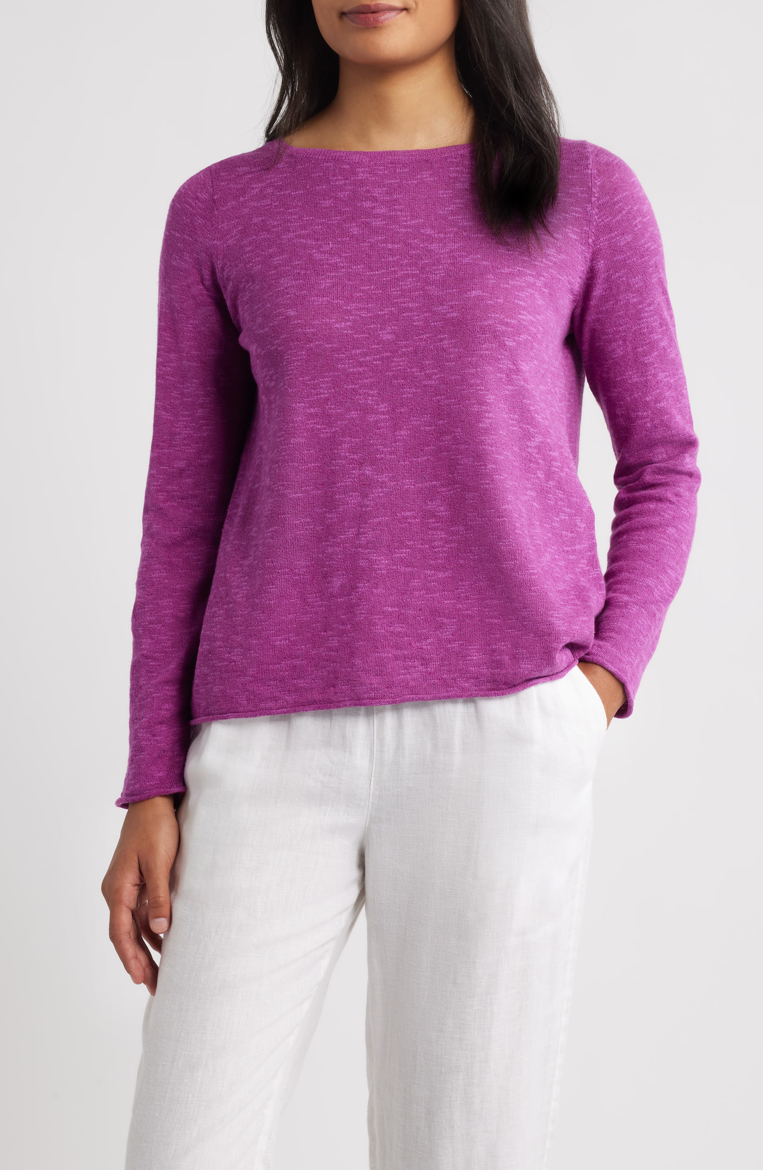 Boat Neck Organic Linen & Cotton Sweater - image 2