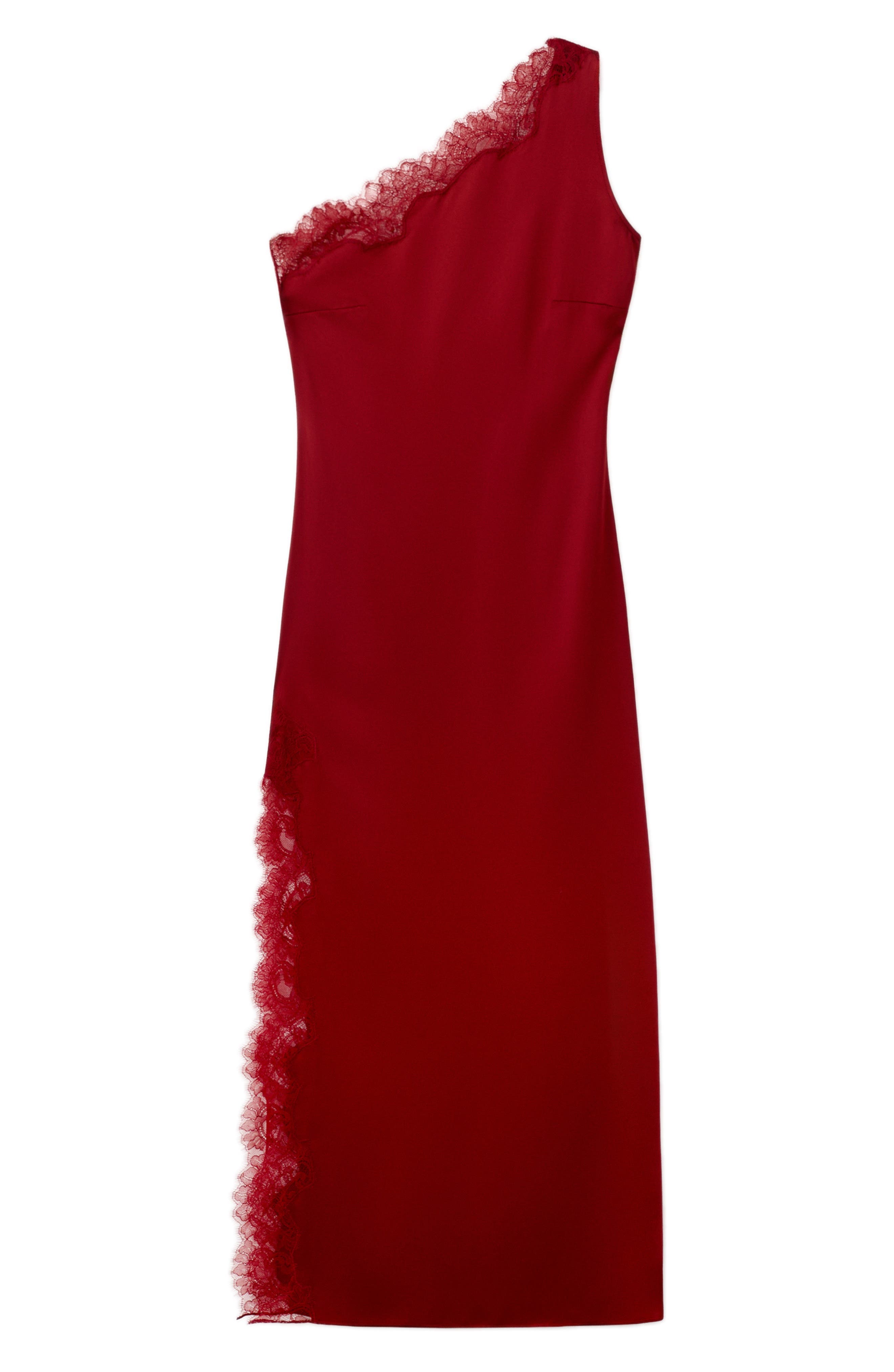 One-Shoulder Scarf Cocktail Dress - image 1