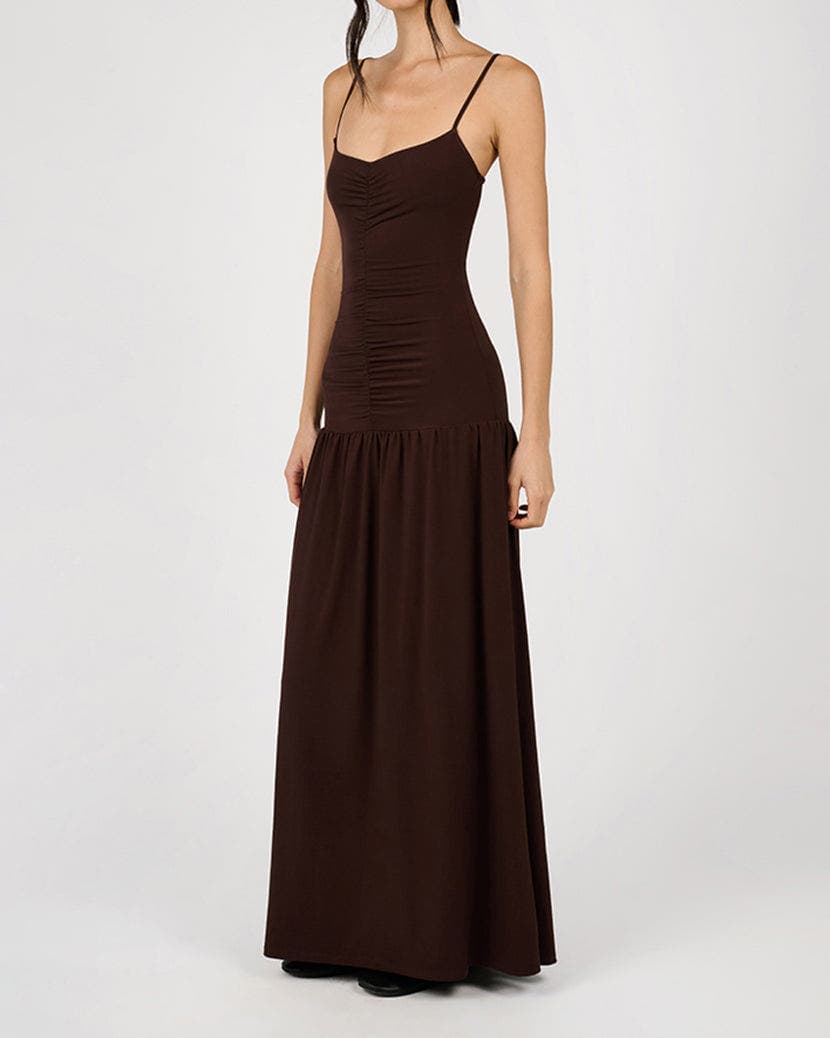 Ruched Front Scoop Maxi Dress - image 1