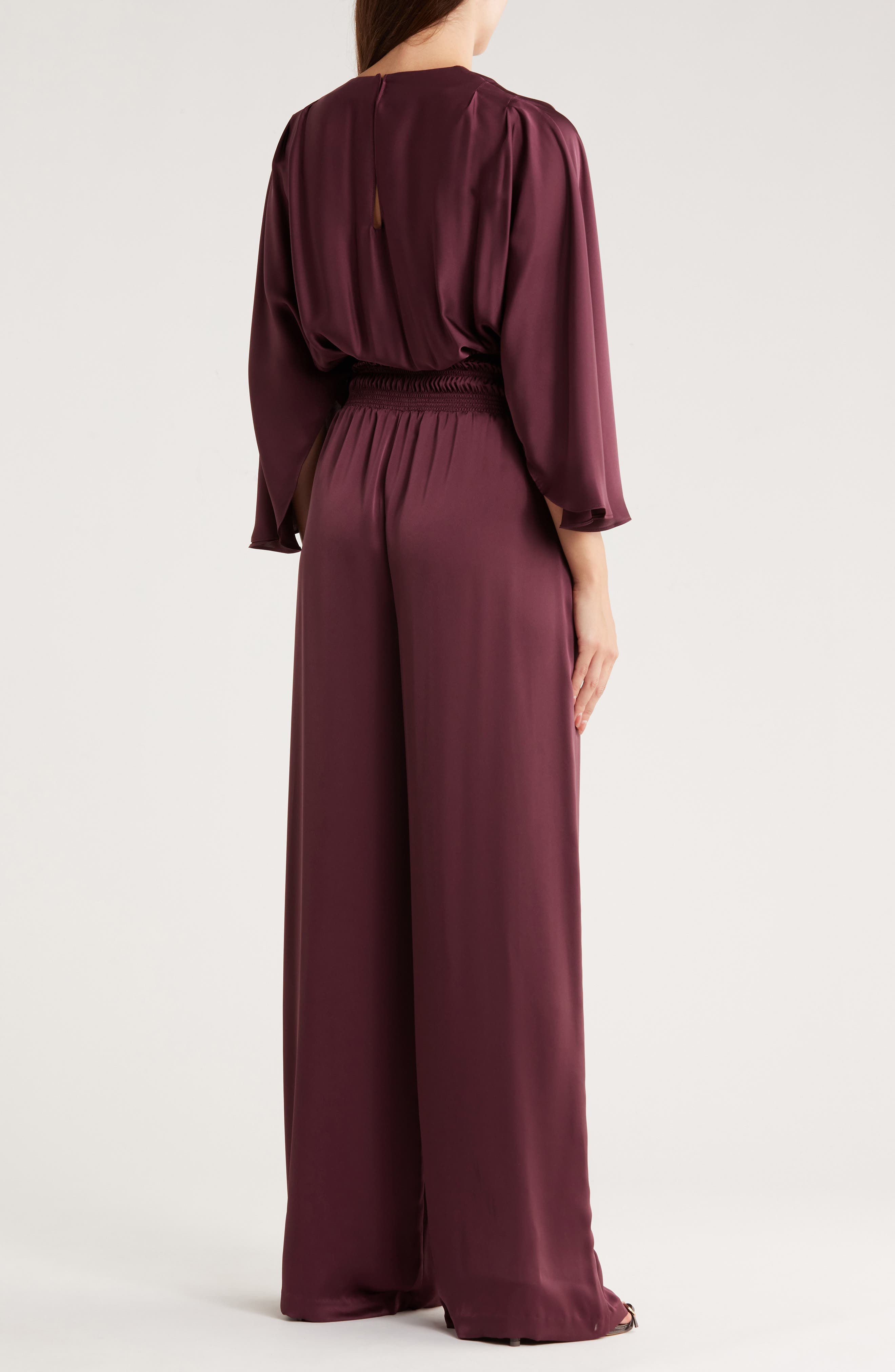 Cheri Long Sleeve Satin Jumpsuit - image 2