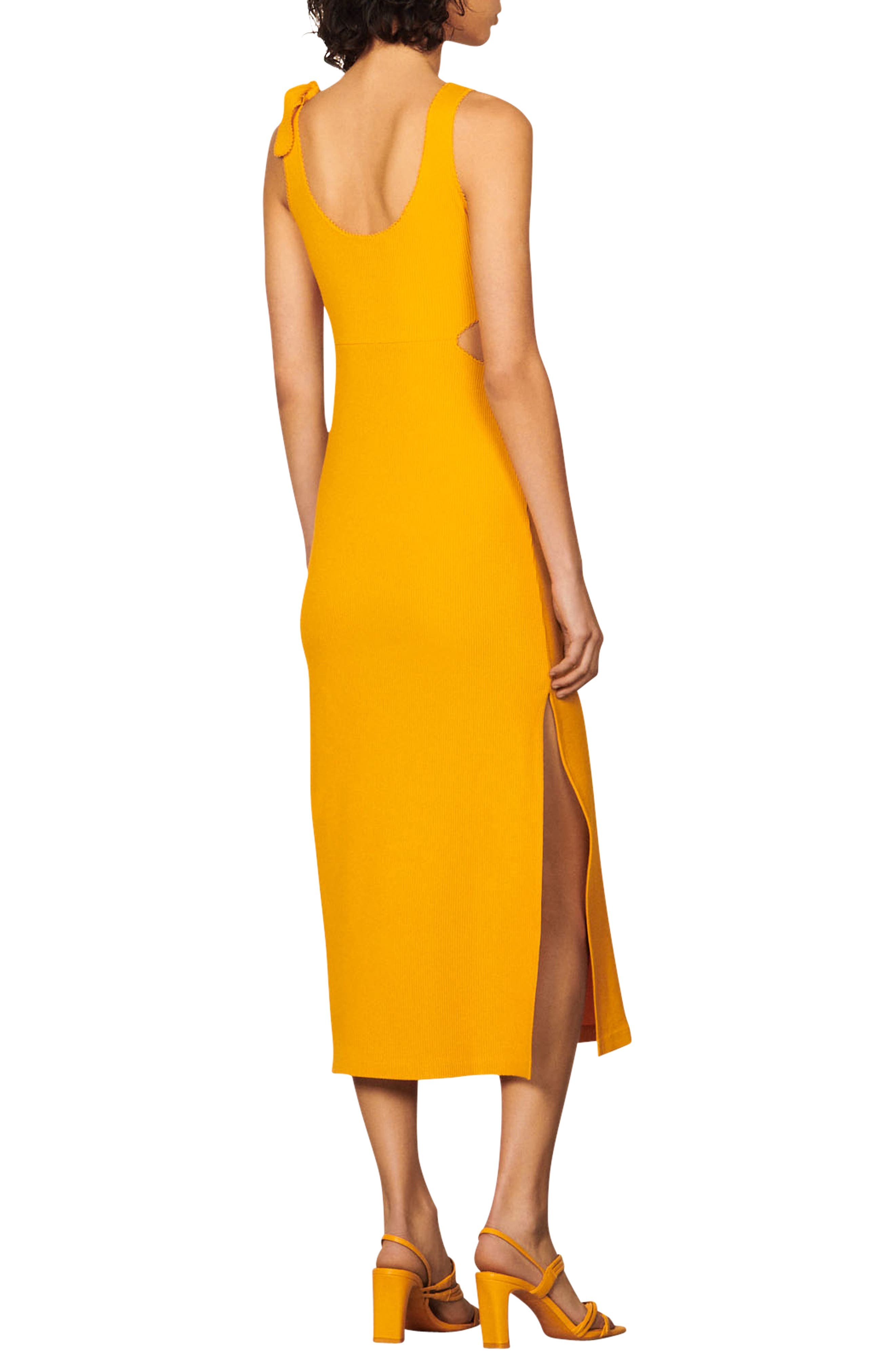 Lolie Knotted Waist Cutout Midi Dress - image 2