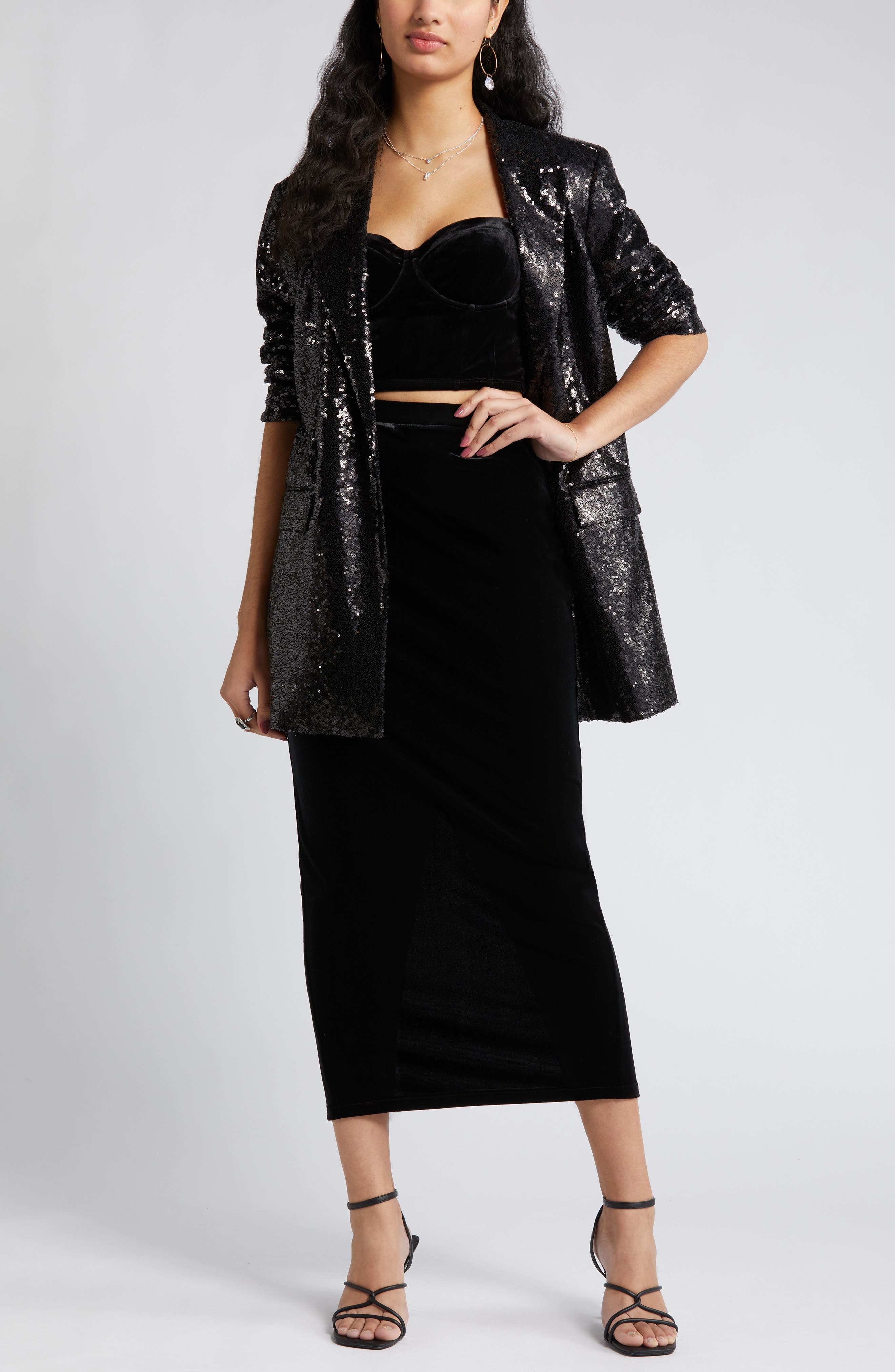 Velour Maxi Skirt - image 2