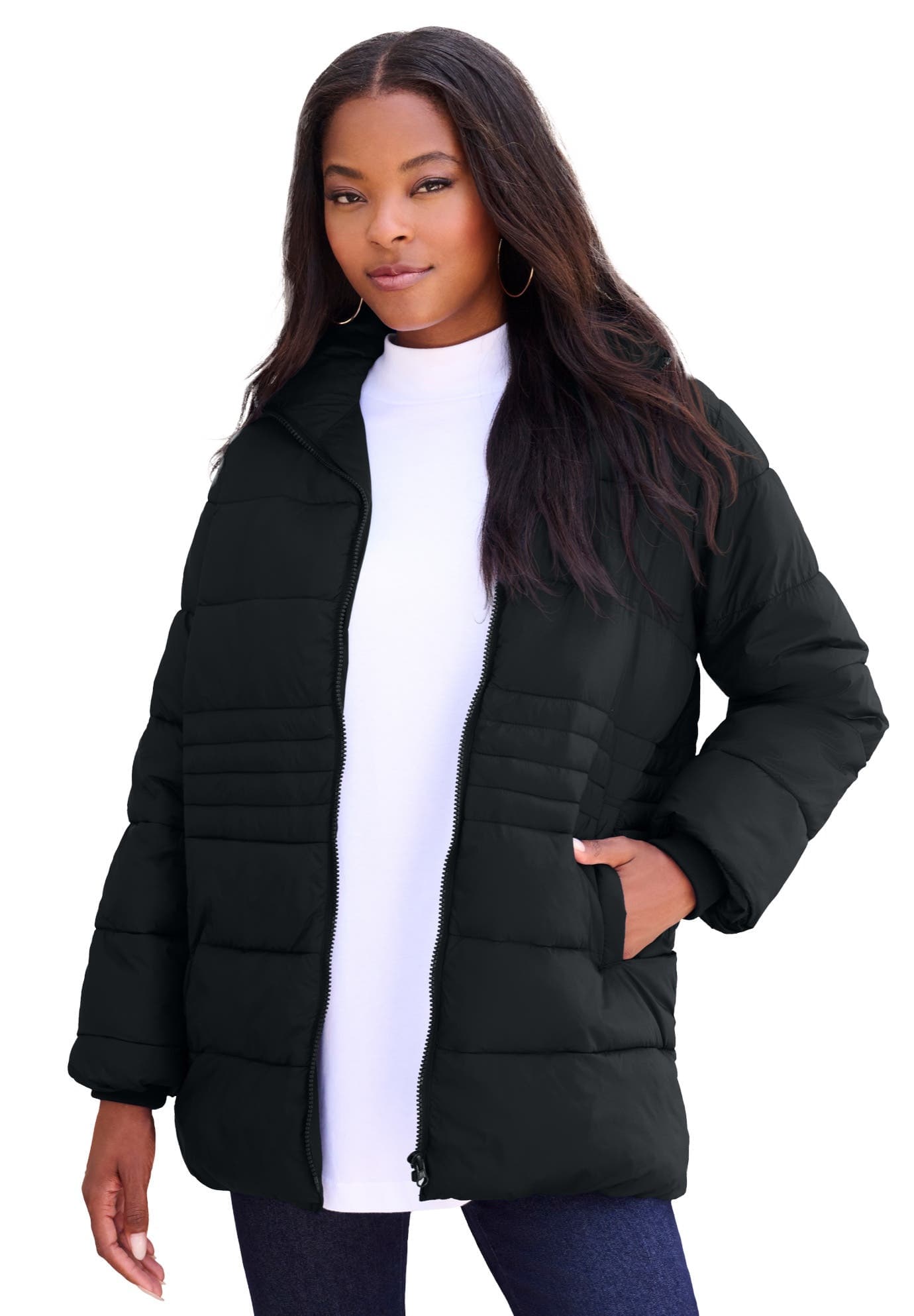 Plus Size Lightweight Quilted Jacket - image 1
