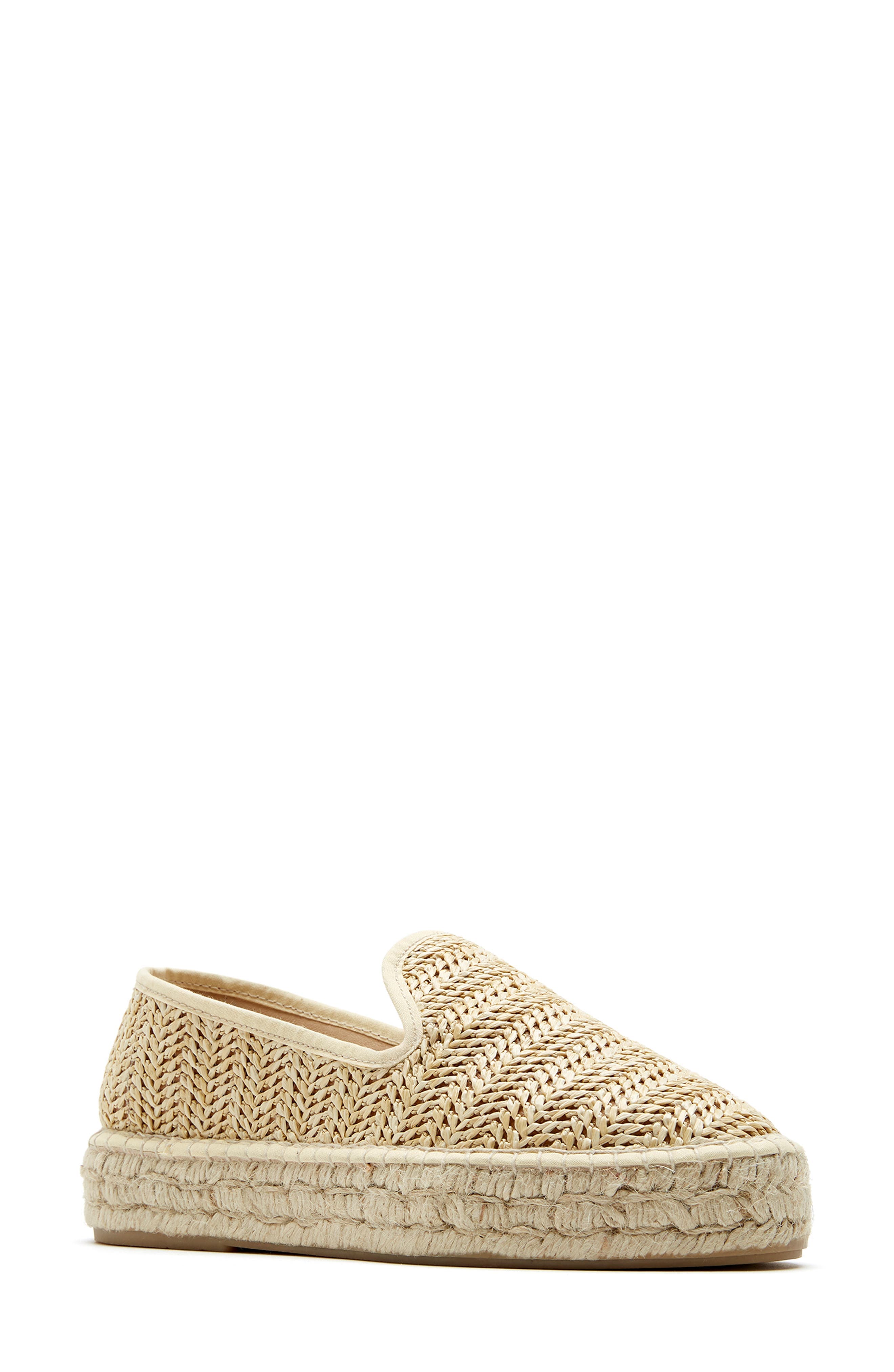 Clay Rattan Platform Loafer