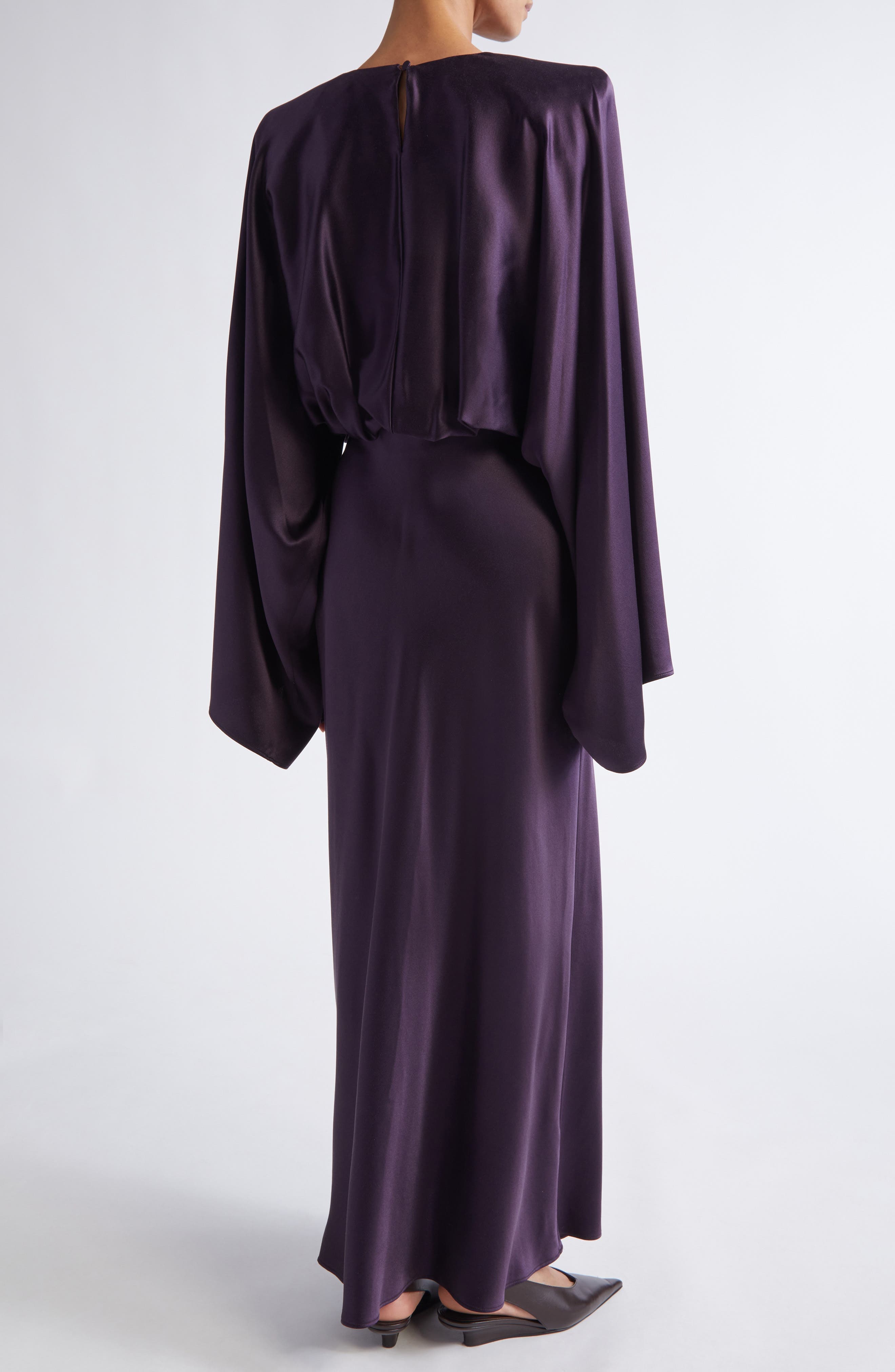 Evinka Long Sleeve Silk Satin Dress - image 2
