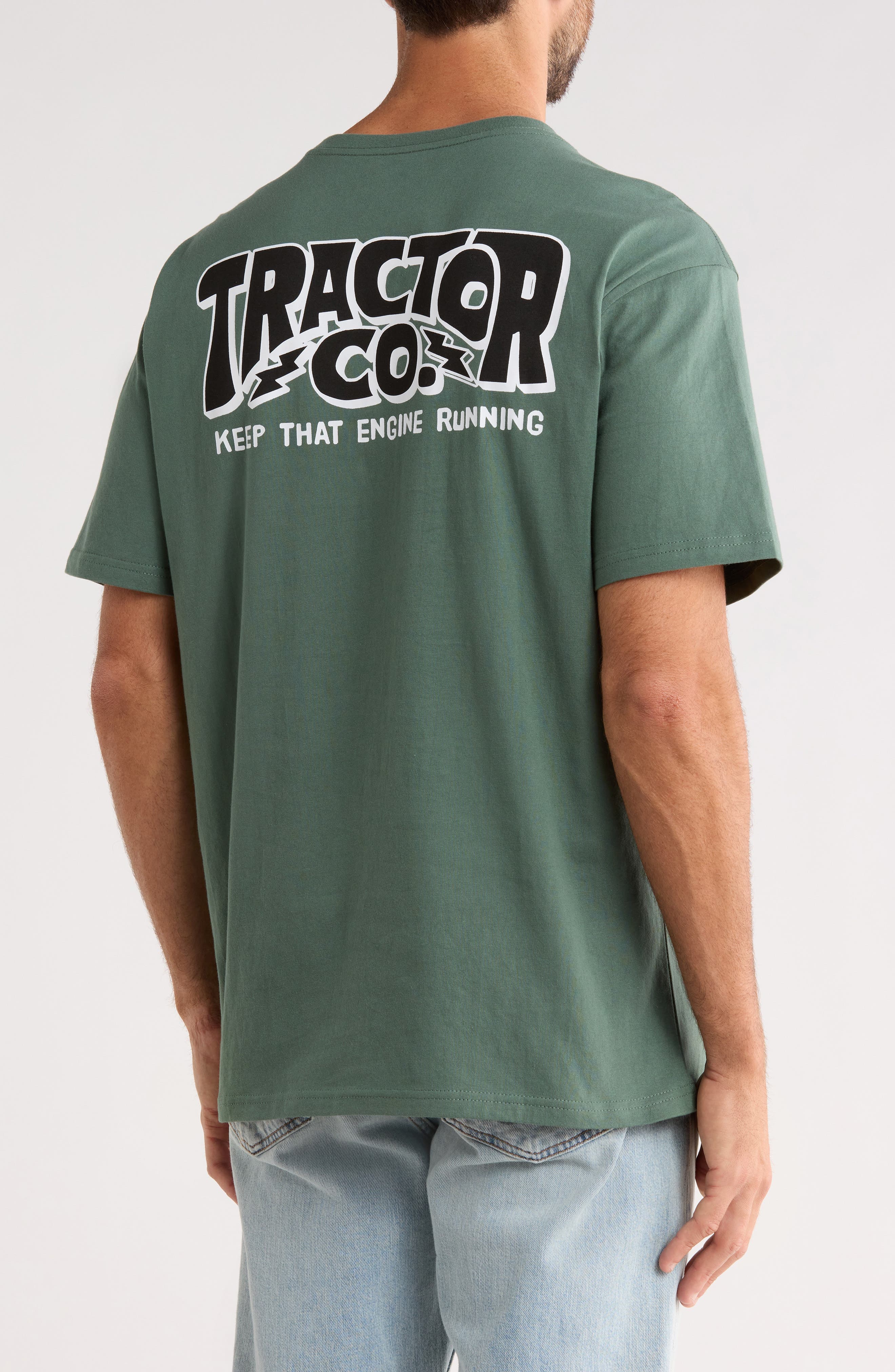 Relaxed Tractor Cotton Graphic T-Shirt - image 2