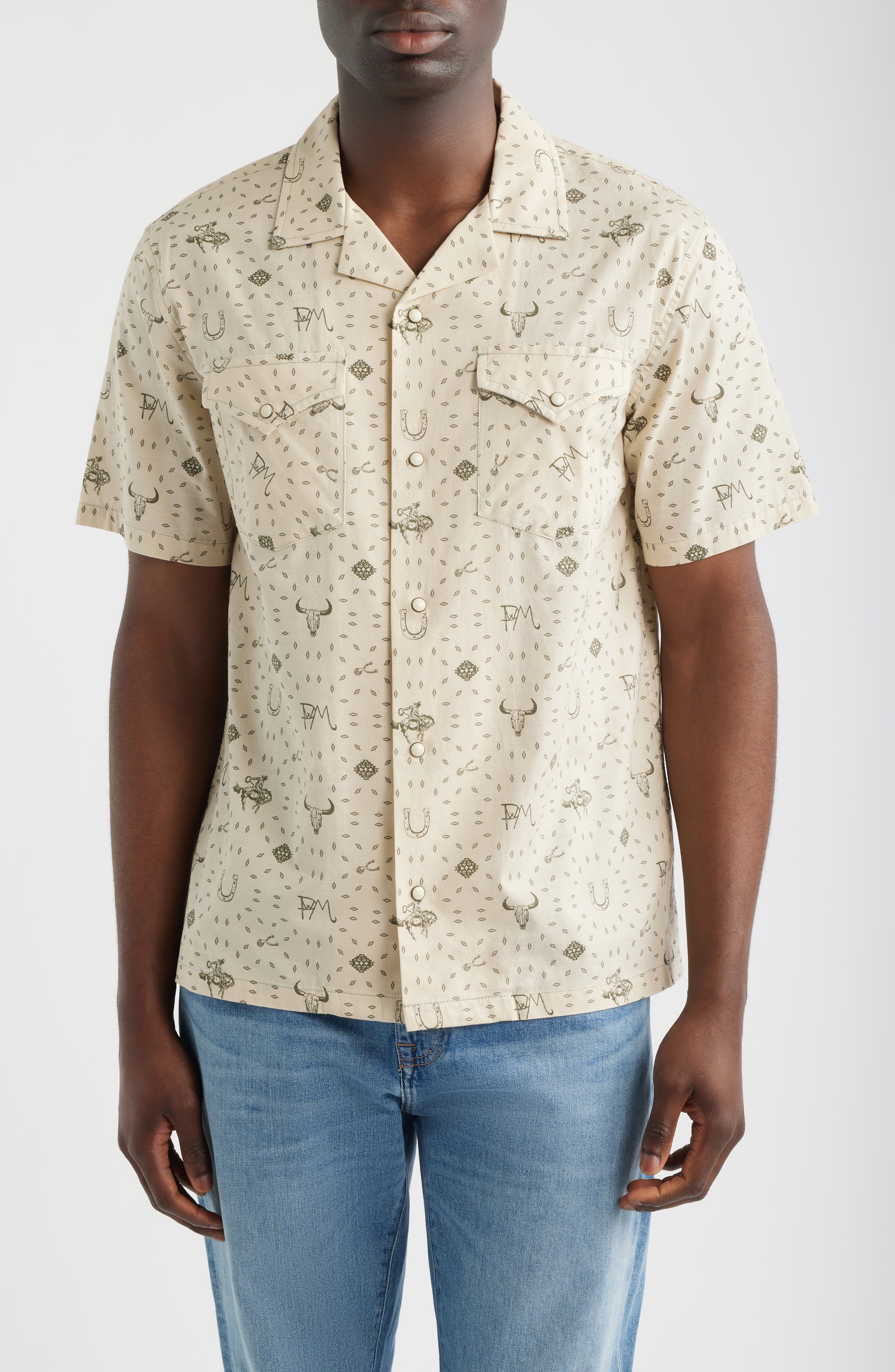 Short Sleeve Snap-Up Western Shirt - image 1
