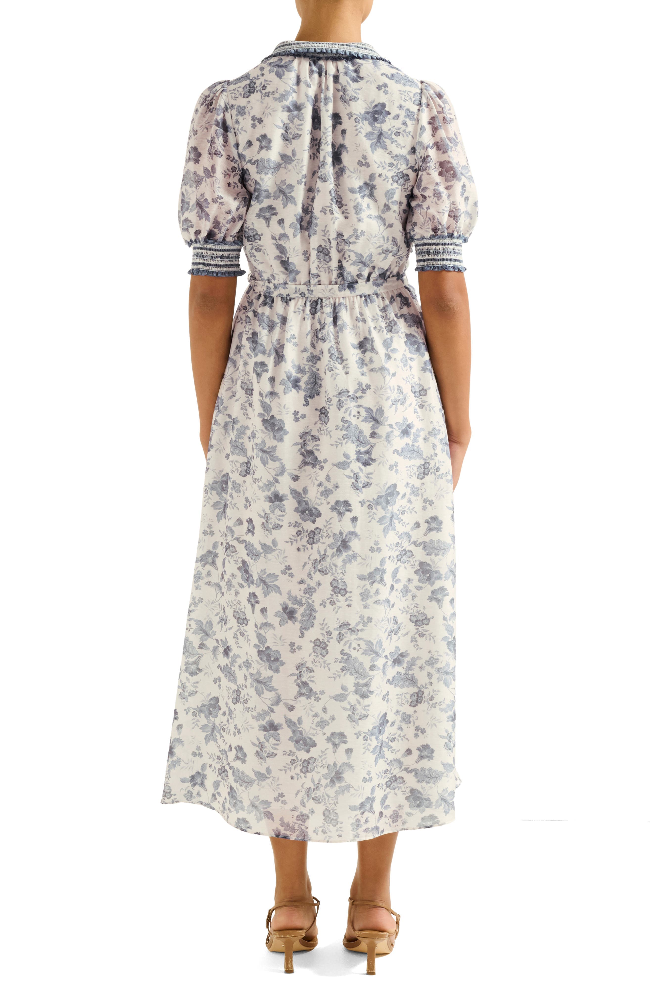 Rochelle Floral Midi Shirtdress - image 2
