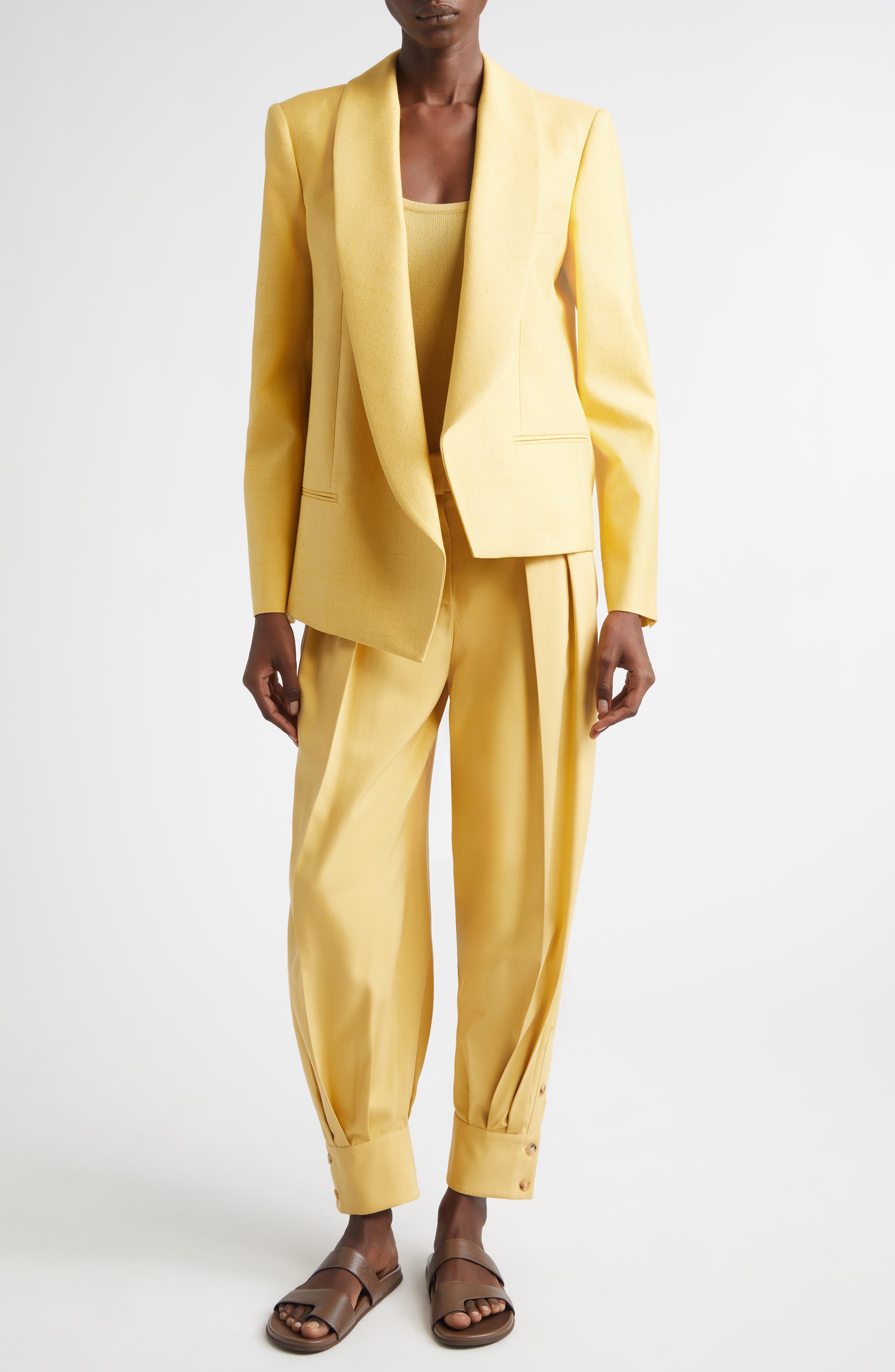Cuffed Silk Gabardine Carrot Pants - image 2