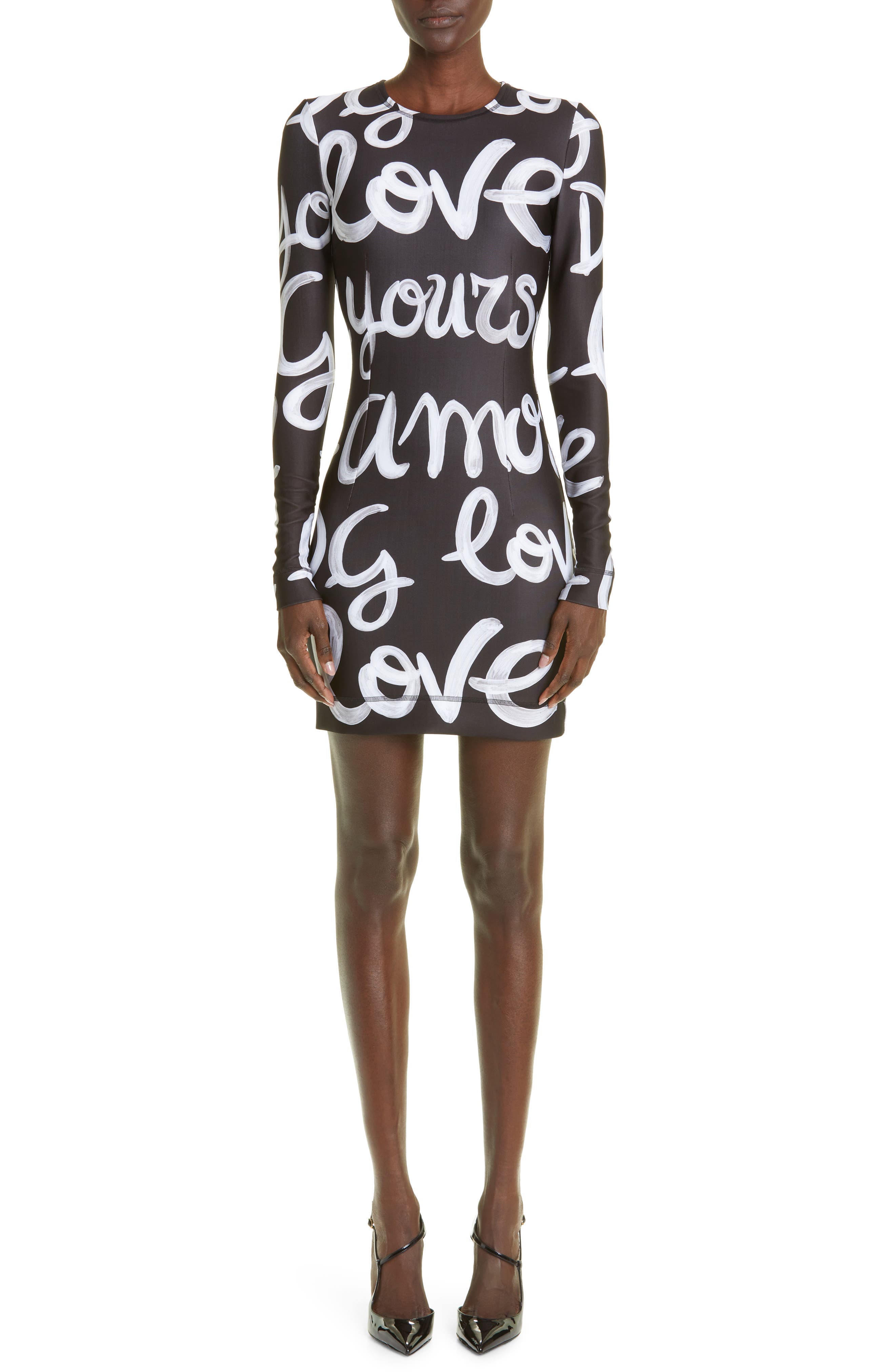 Love Yourself Stretch Jersey Minidress - image 1