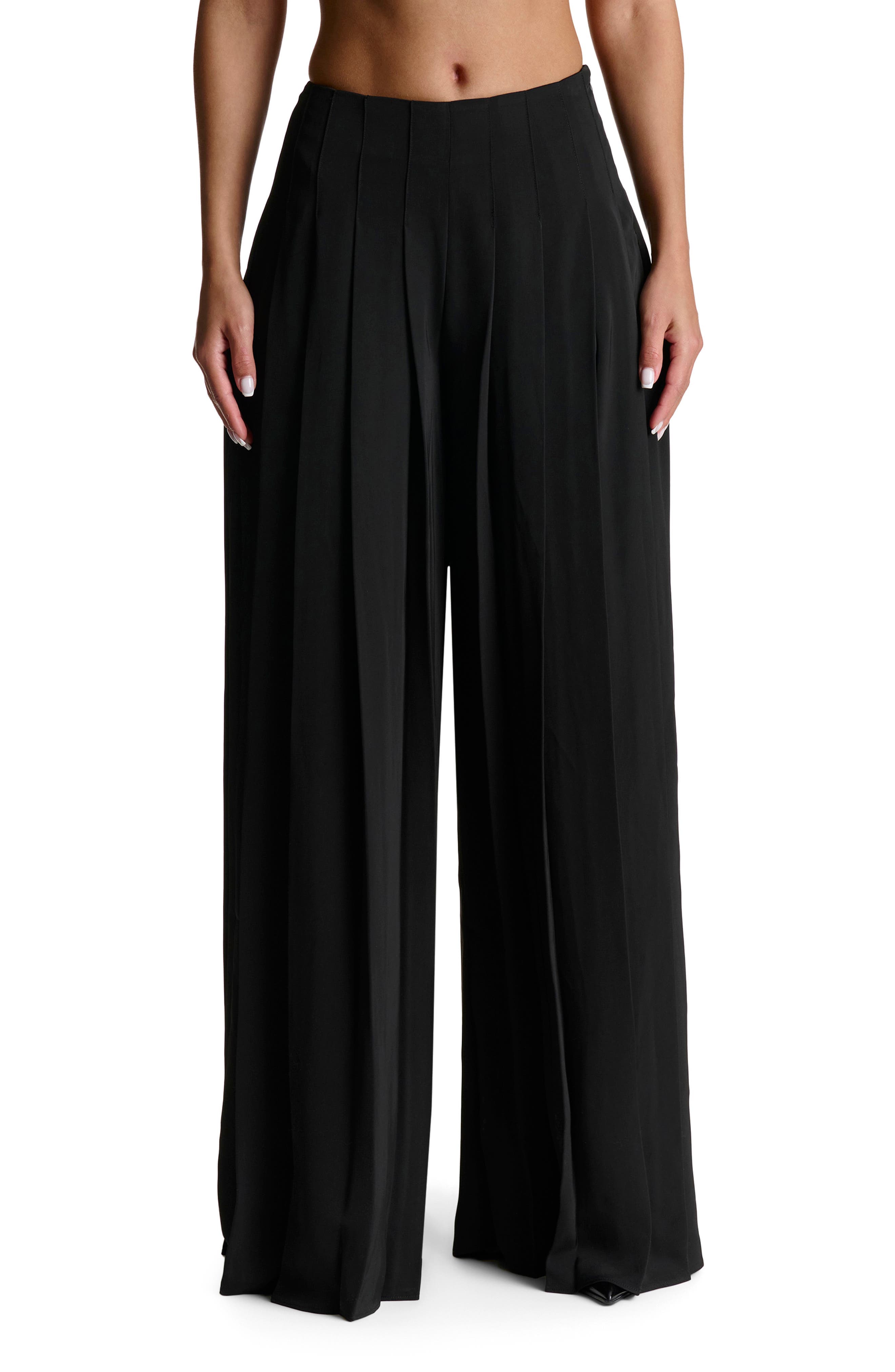 Pleated Wide Leg Pants - image 1
