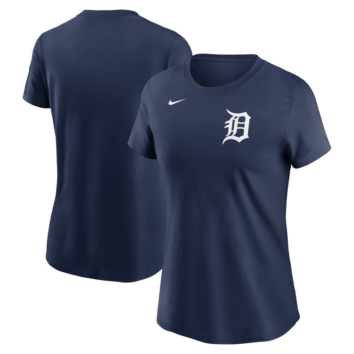Women's Nike  Navy Detroit Tigers Fuse Wordmark T-Shirt - image 1