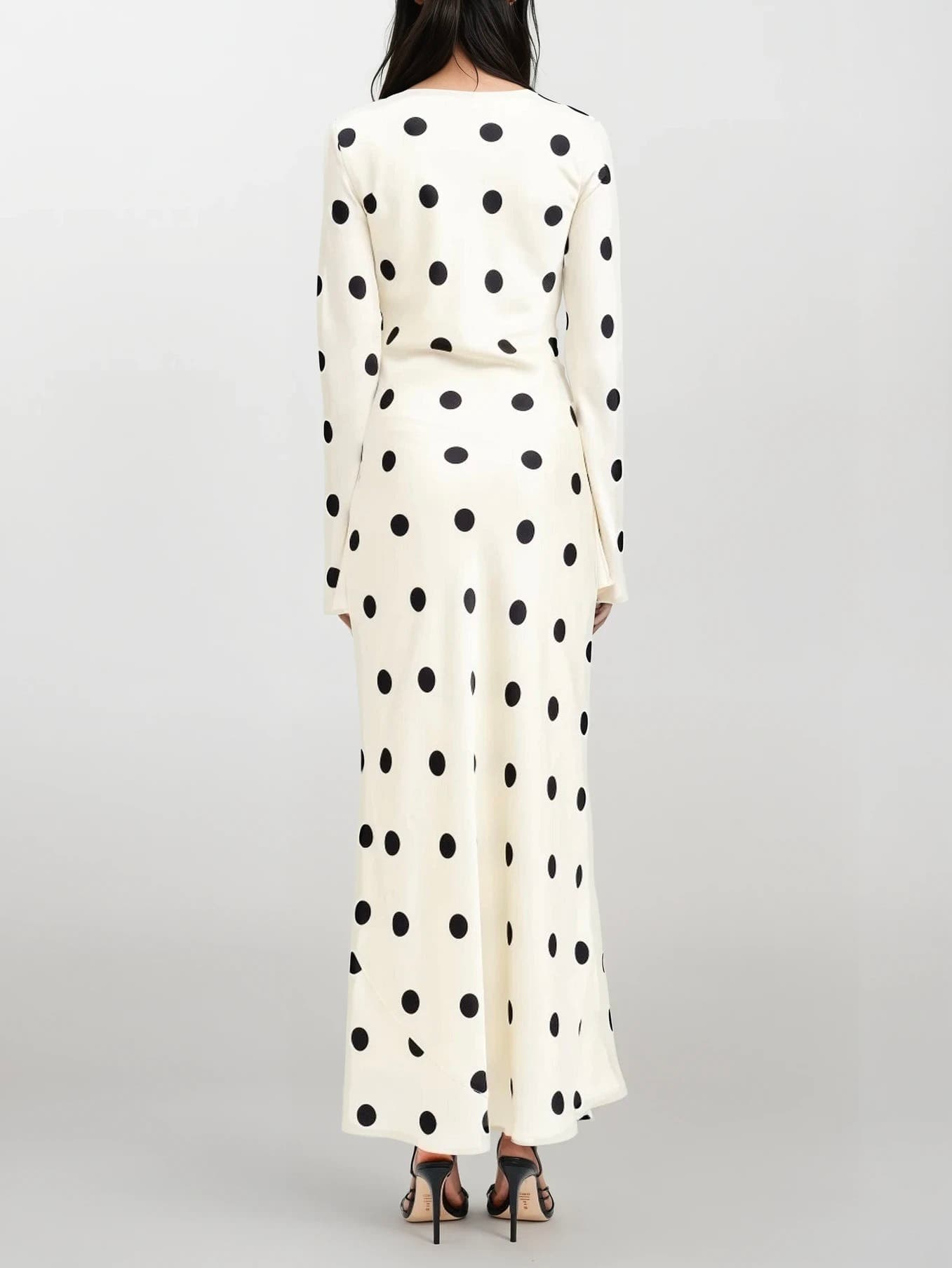 Clara Polka-Dot Long Sleeve Gown - image 2