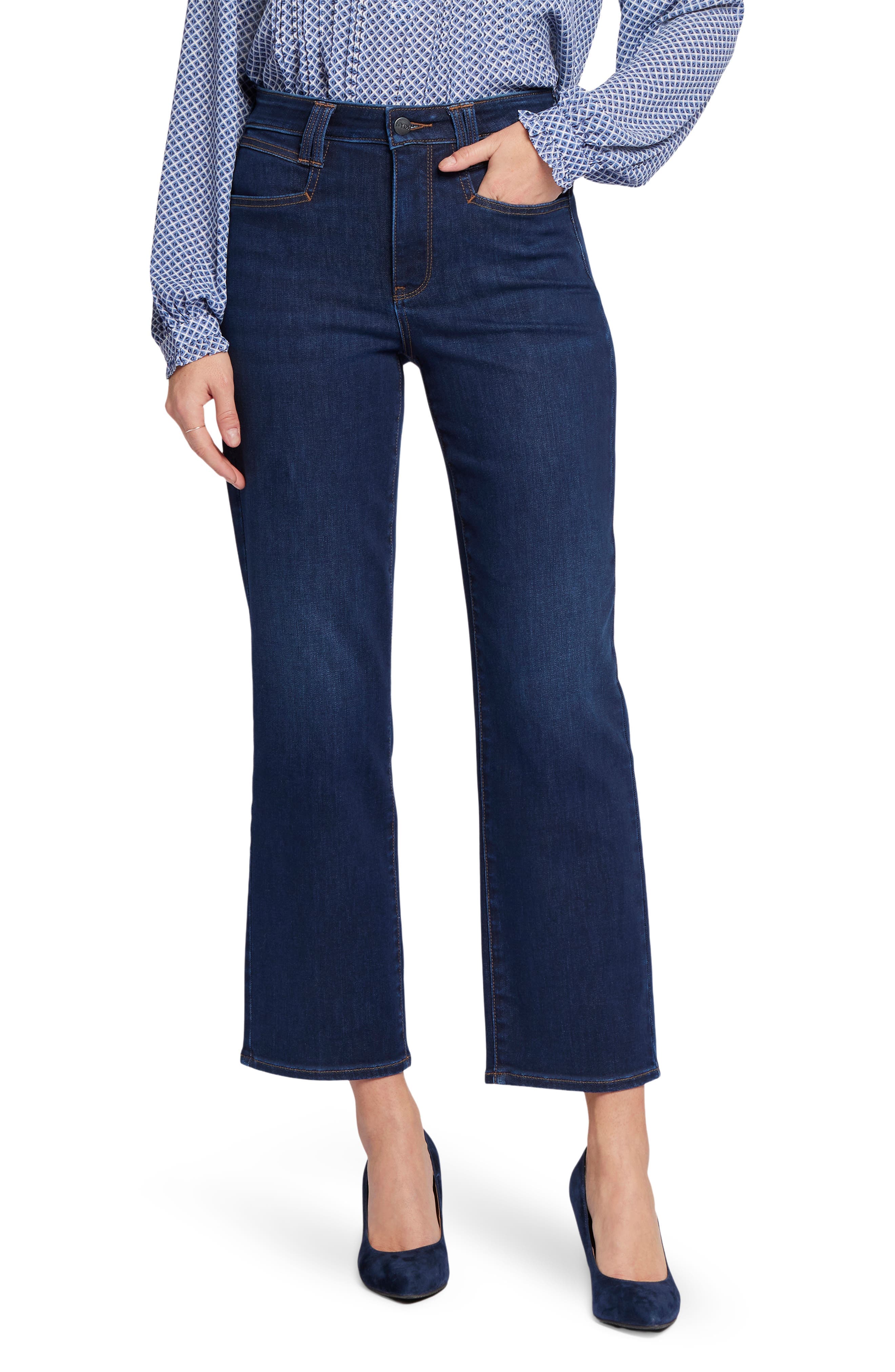 High Waist Ankle Relaxed Straight Leg Jeans - image 1