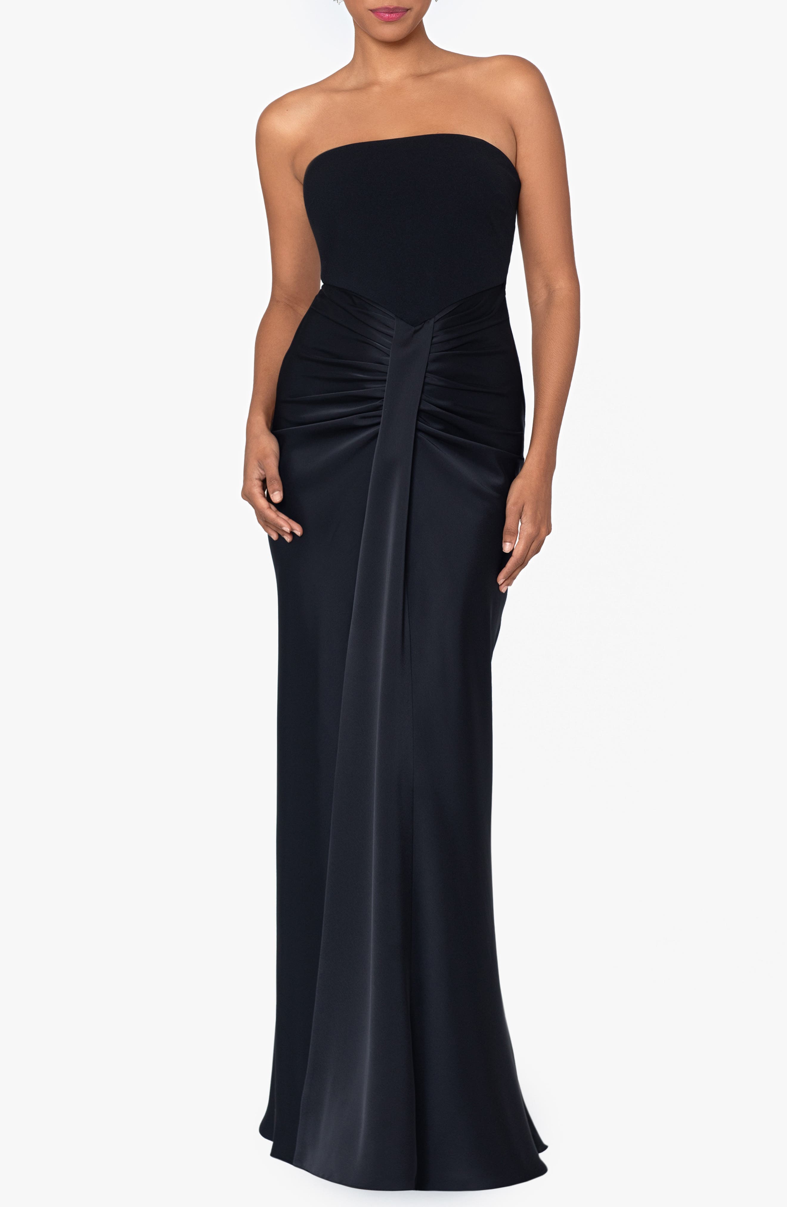 Strapless Satin Gown - image 1