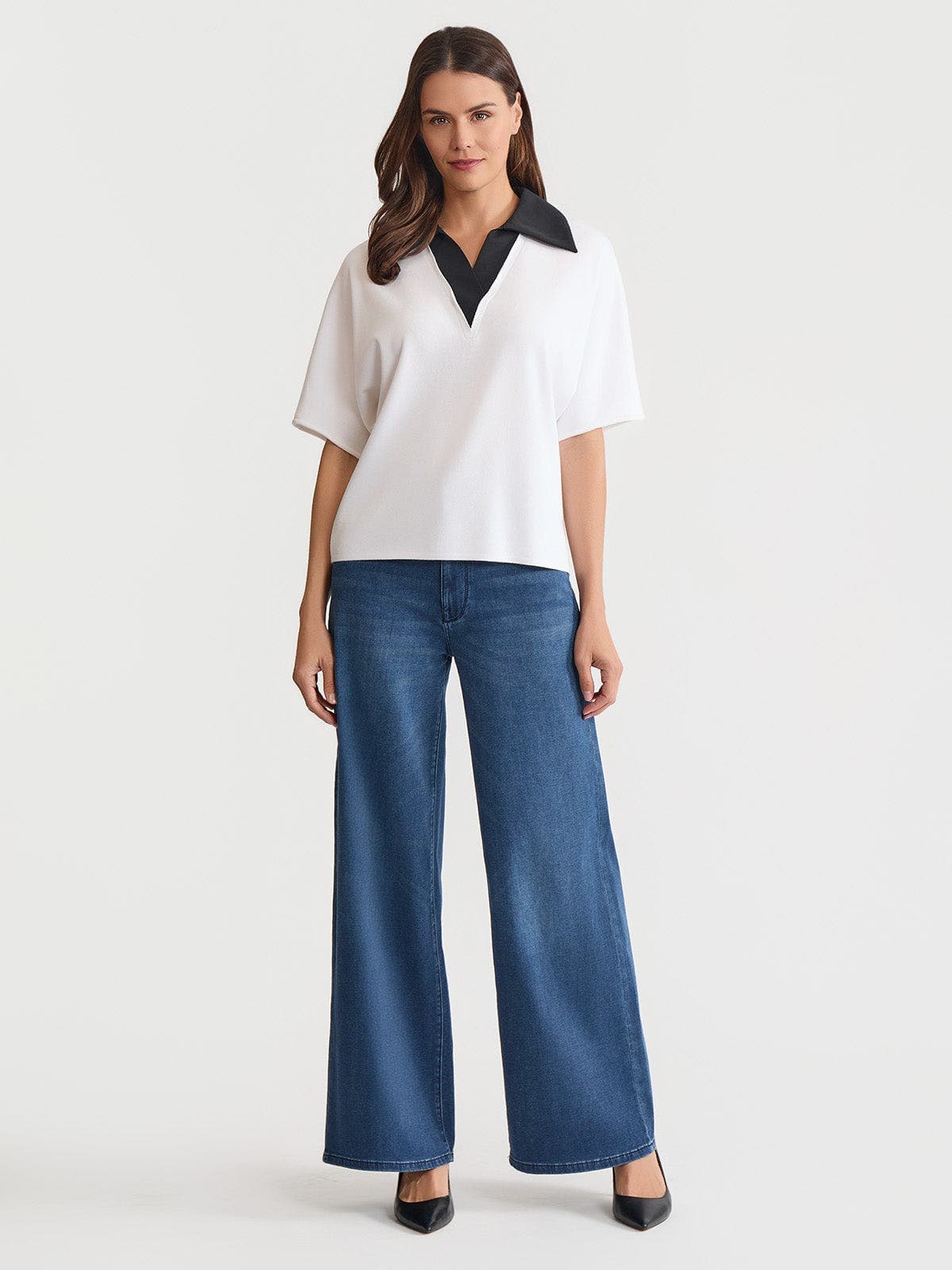 Mixed Media Soft Knit Shirt - image 1