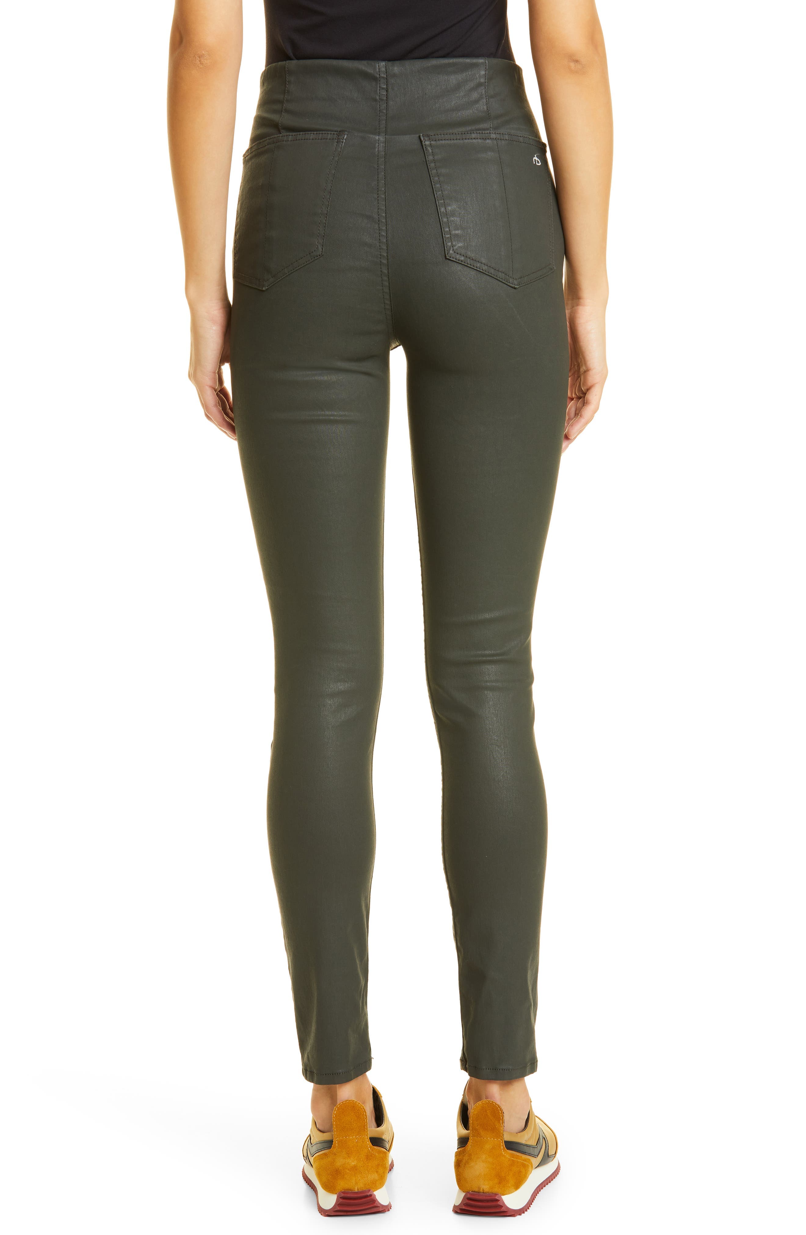 Nina High Waist Pull On Faux Leather Skinny Pants - image 2