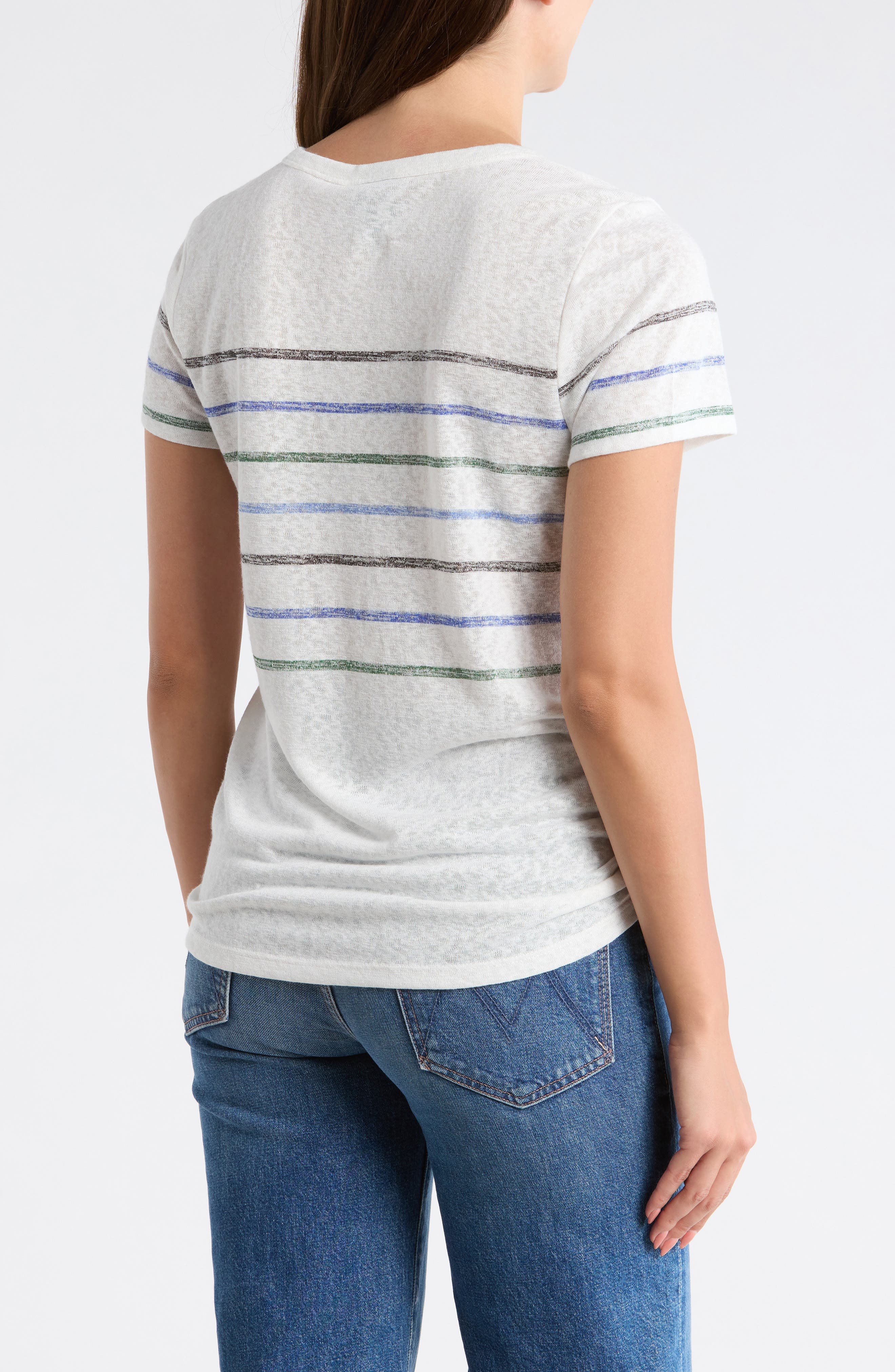 Stripe Side Tie T-Shirt - image 2