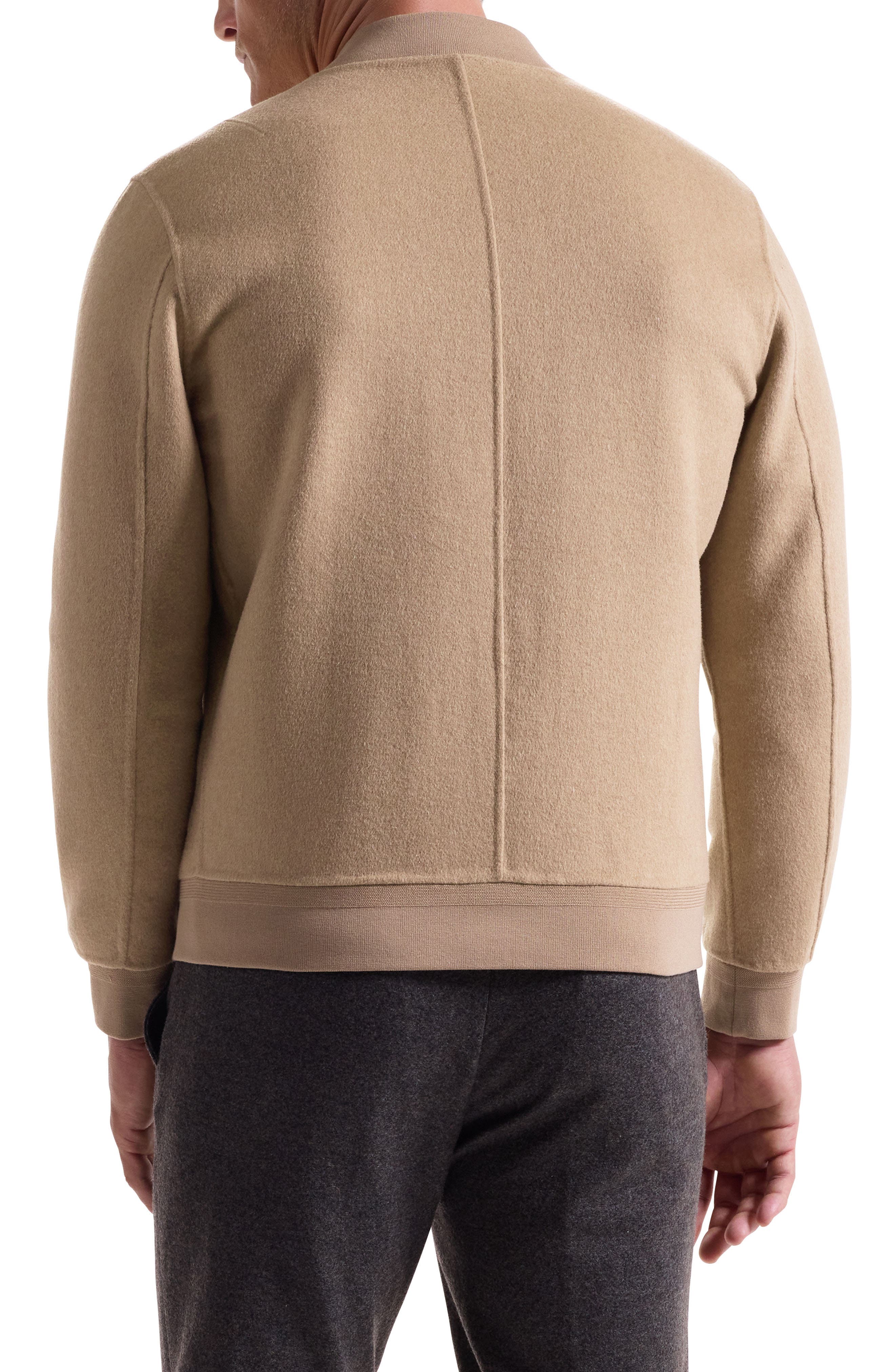 Brushed Wool Blend Bomber Jacket - image 2