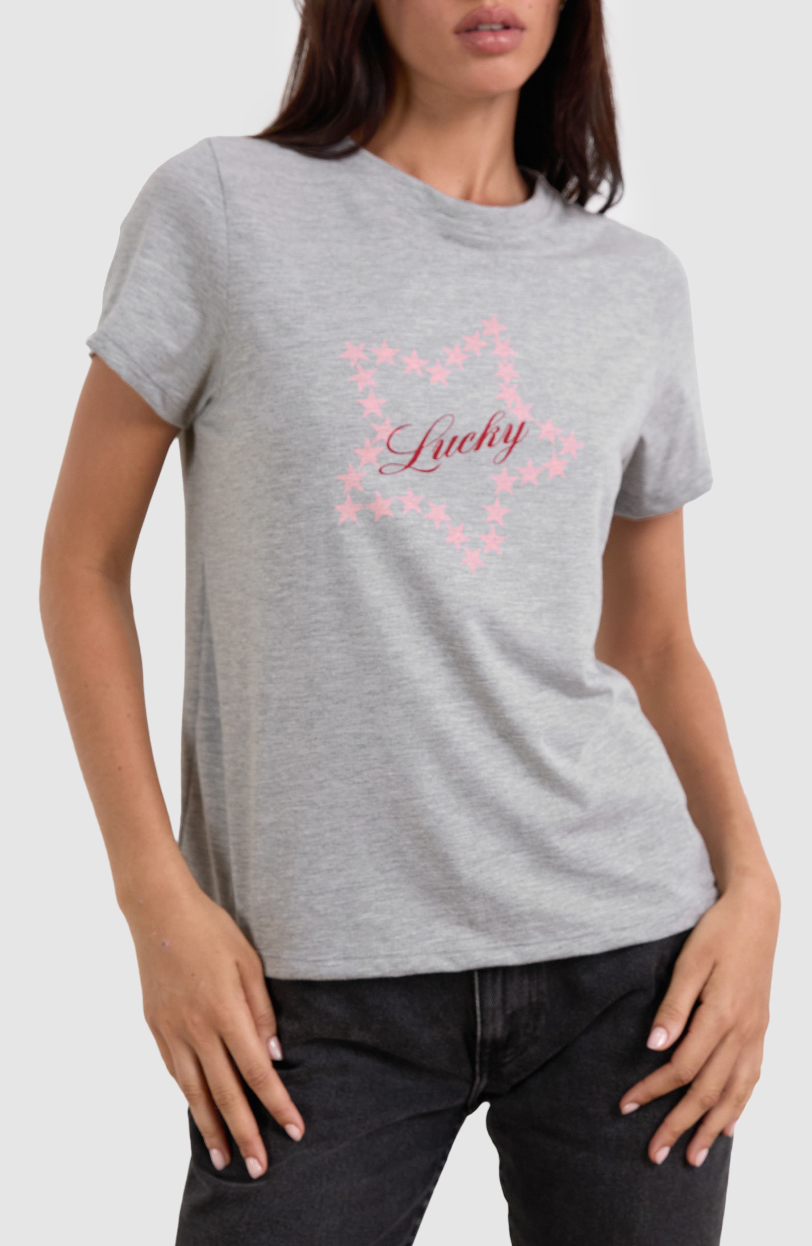 Saki Lucky Star Cotton Graphic T-Shirt - image 1