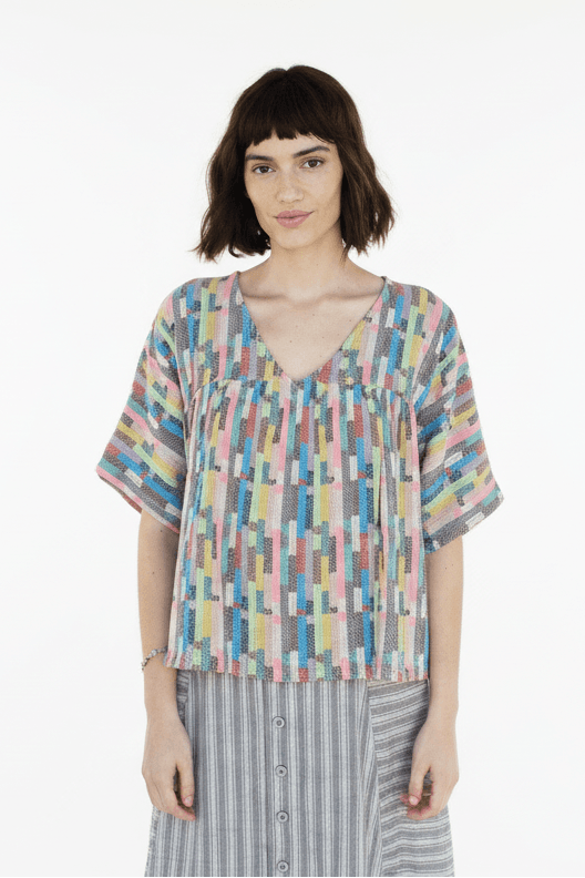 Maura Reversible V-Neck Top - image 1