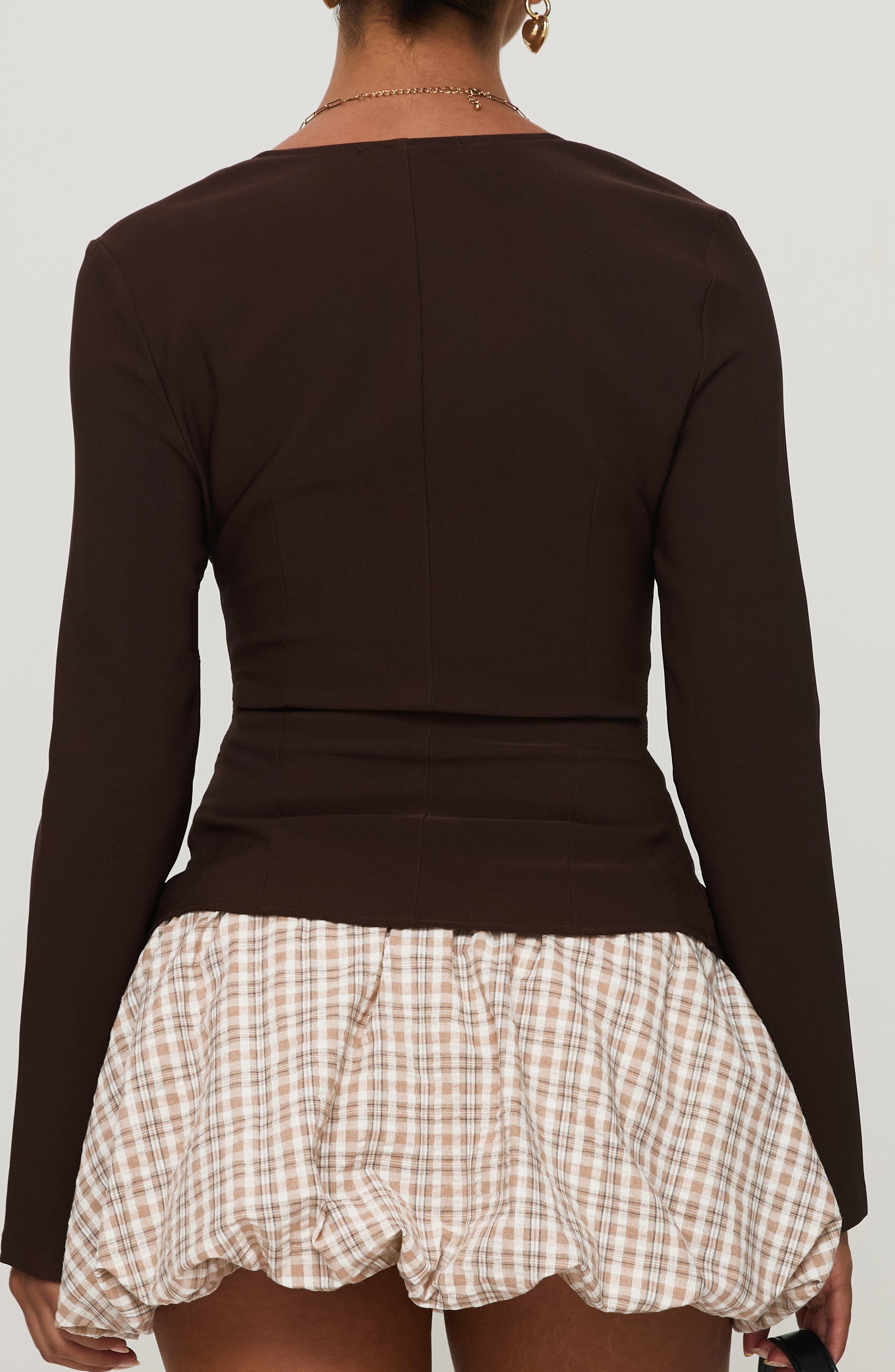 Gaskin Square Neck Button-Up Top - image 2