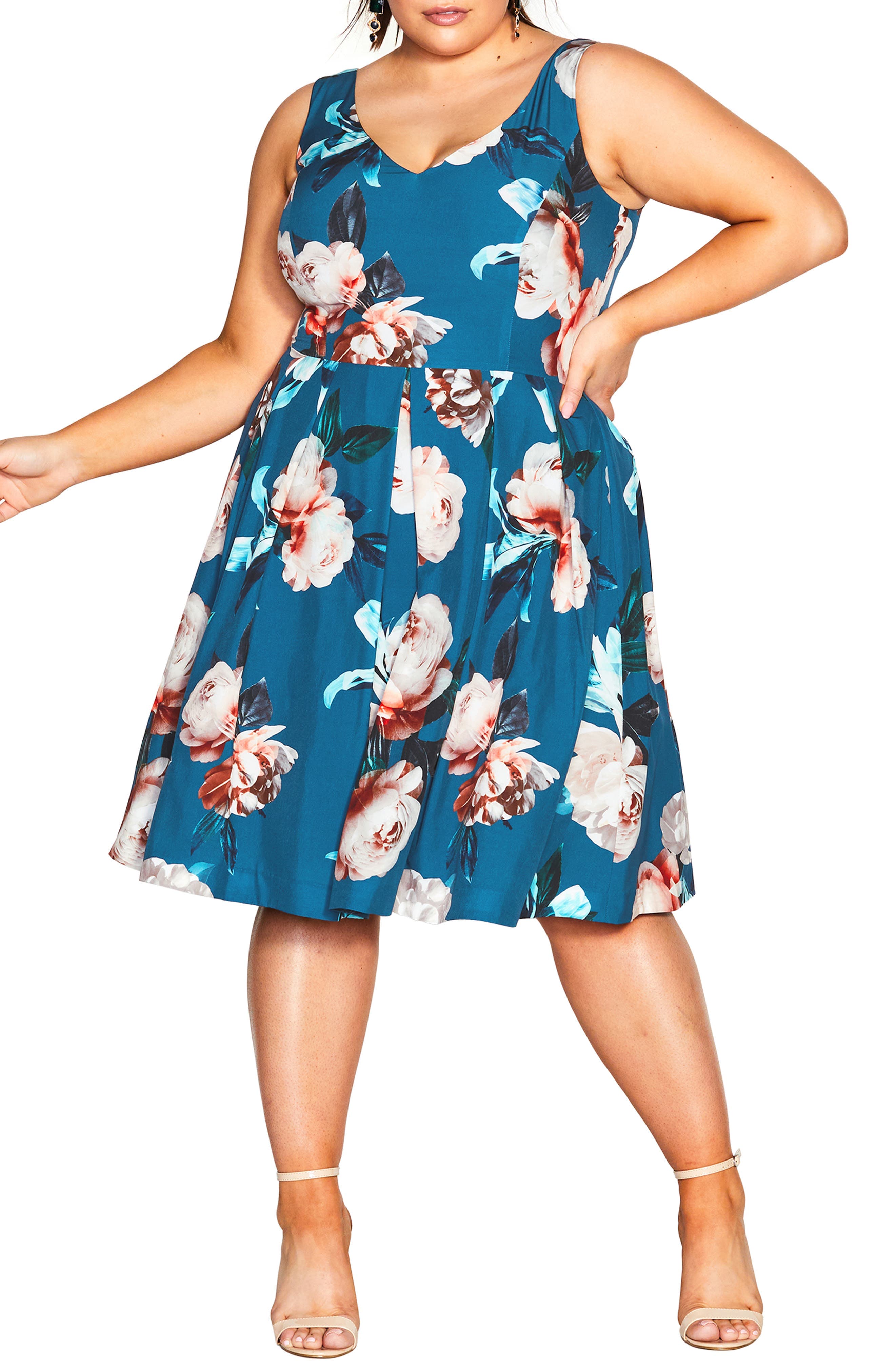 Sandra Floral A-Line Dress - image 1