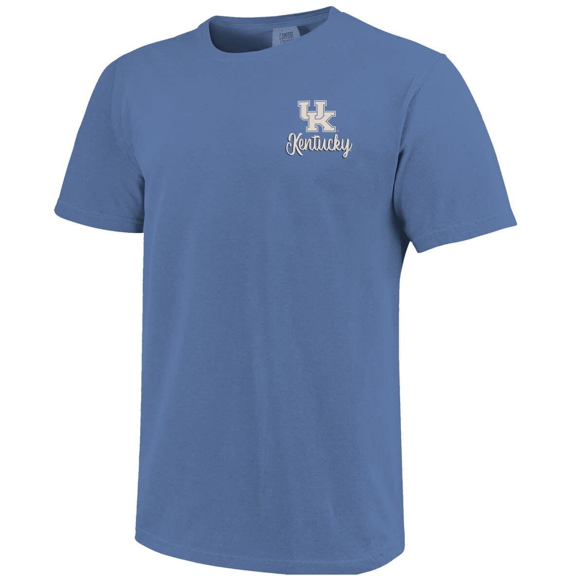 Women's Royal Kentucky Wildcats Comfort Colors Campus Scene Drawing Script T-Shirt - image 2
