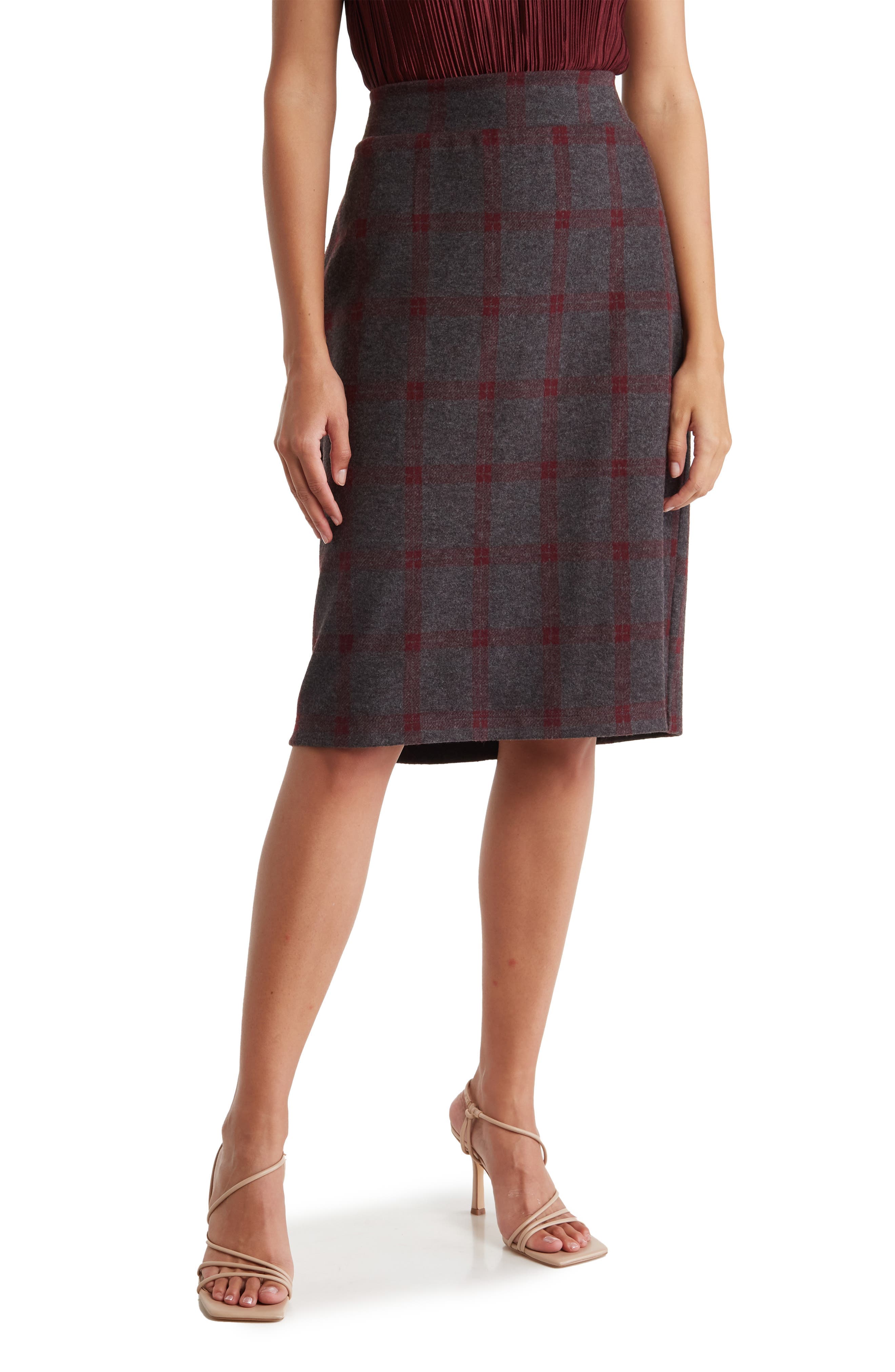 Plaid Pencil Skirt - image 1