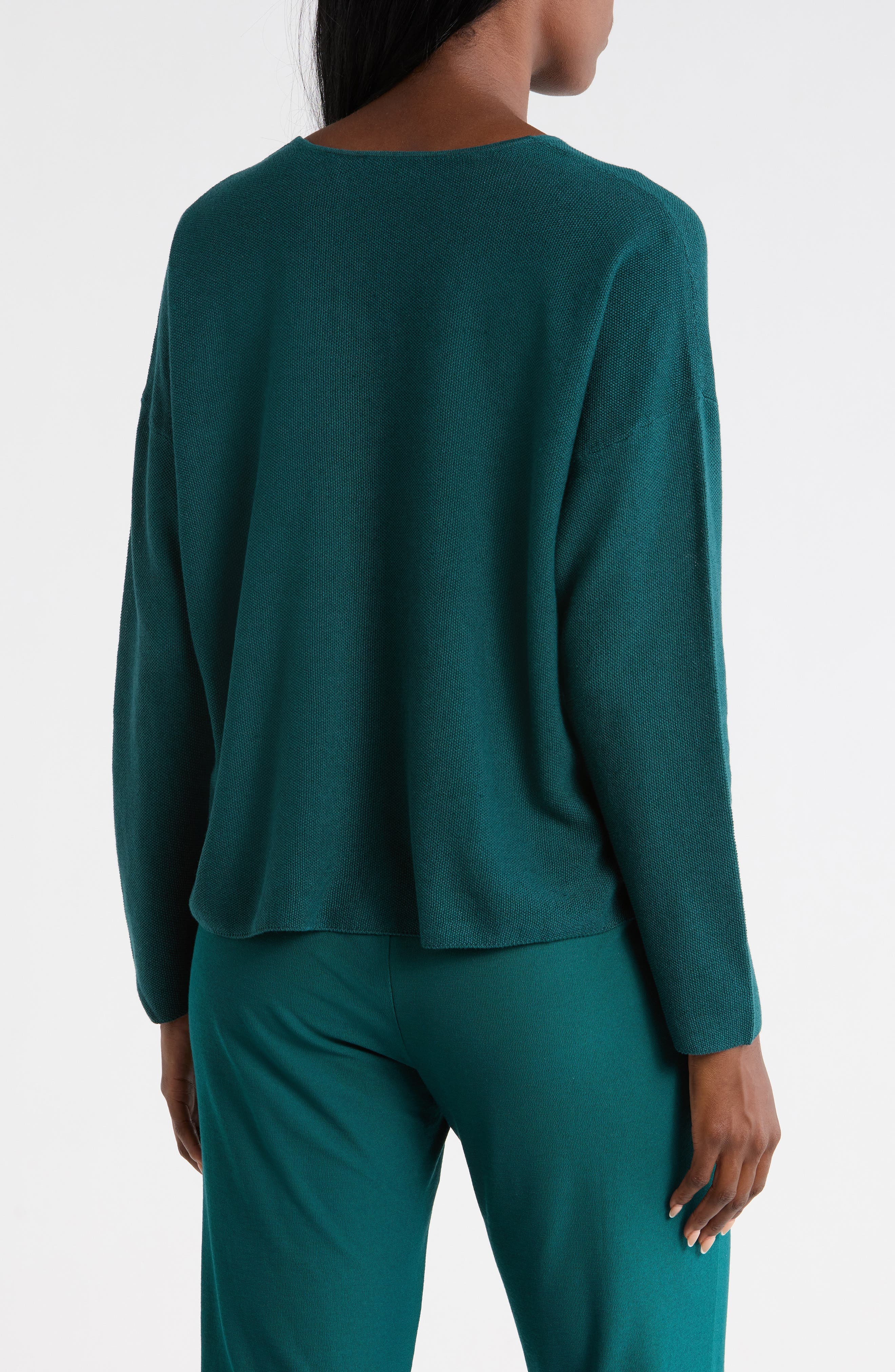Organic Linen & Organic Cotton V-Neck Sweater - image 2