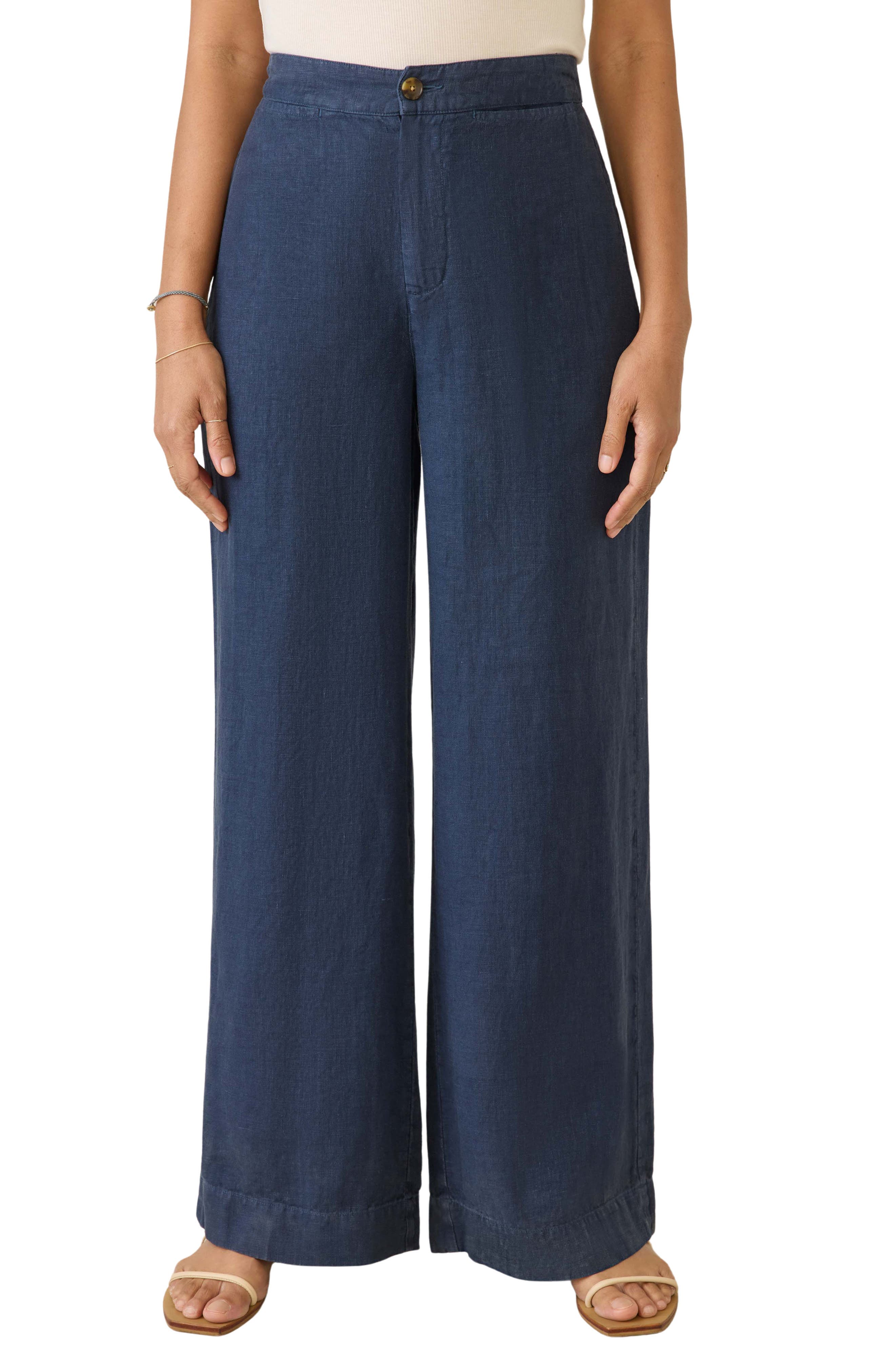 Sun Strider Wide Leg Linen Pants - image 1