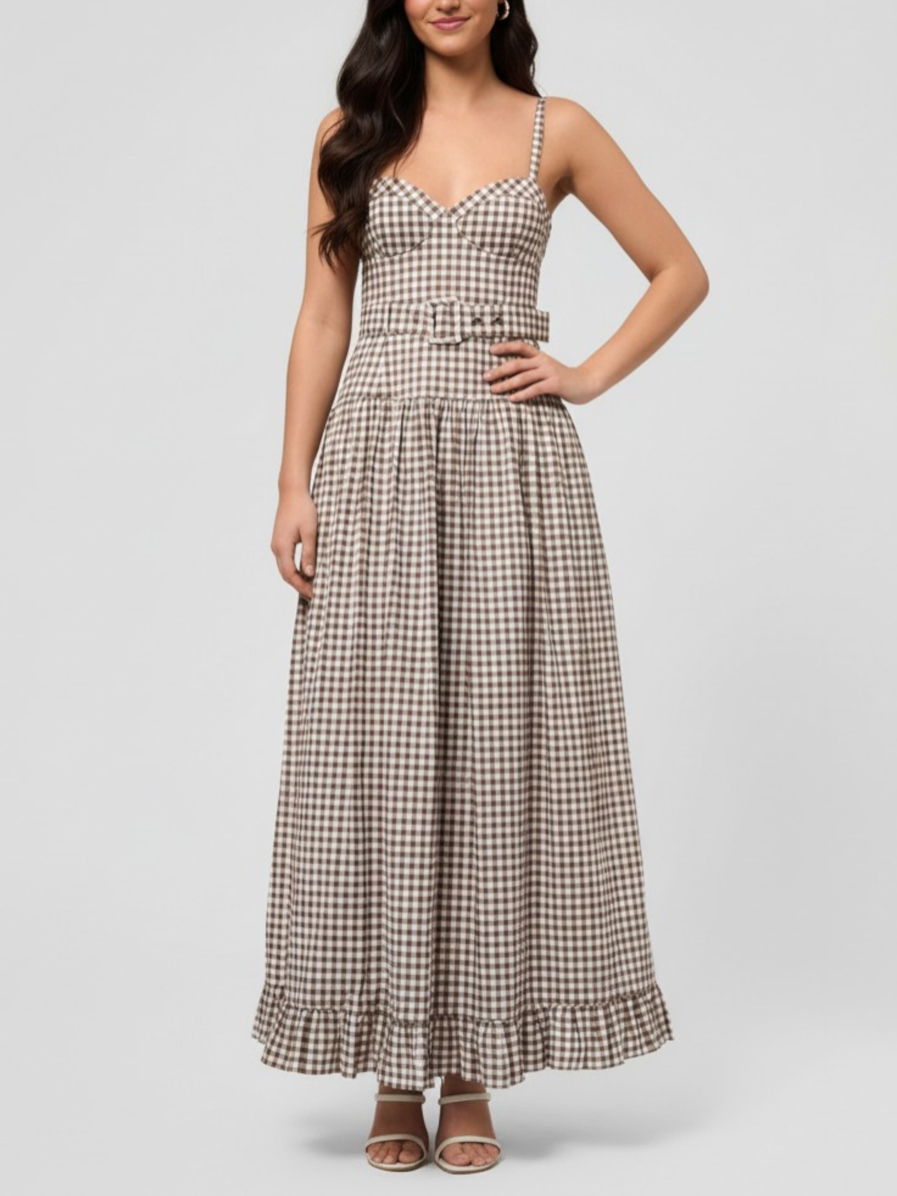 Elodie Sweetheart Neck Maxi Dress - image 1
