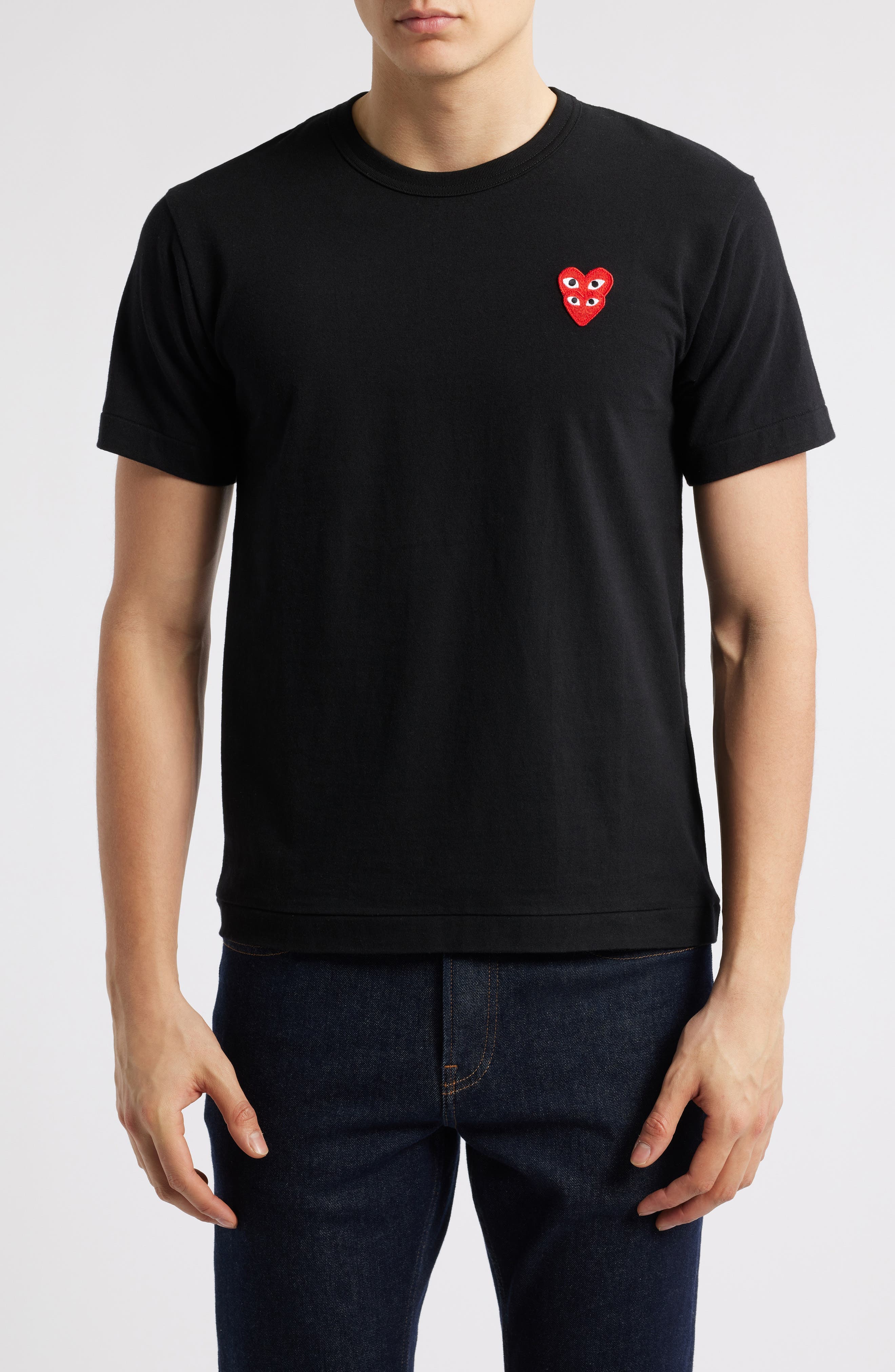 Comme de Garcons PLAY Men's Twin Hearts T-Shirt - image 1