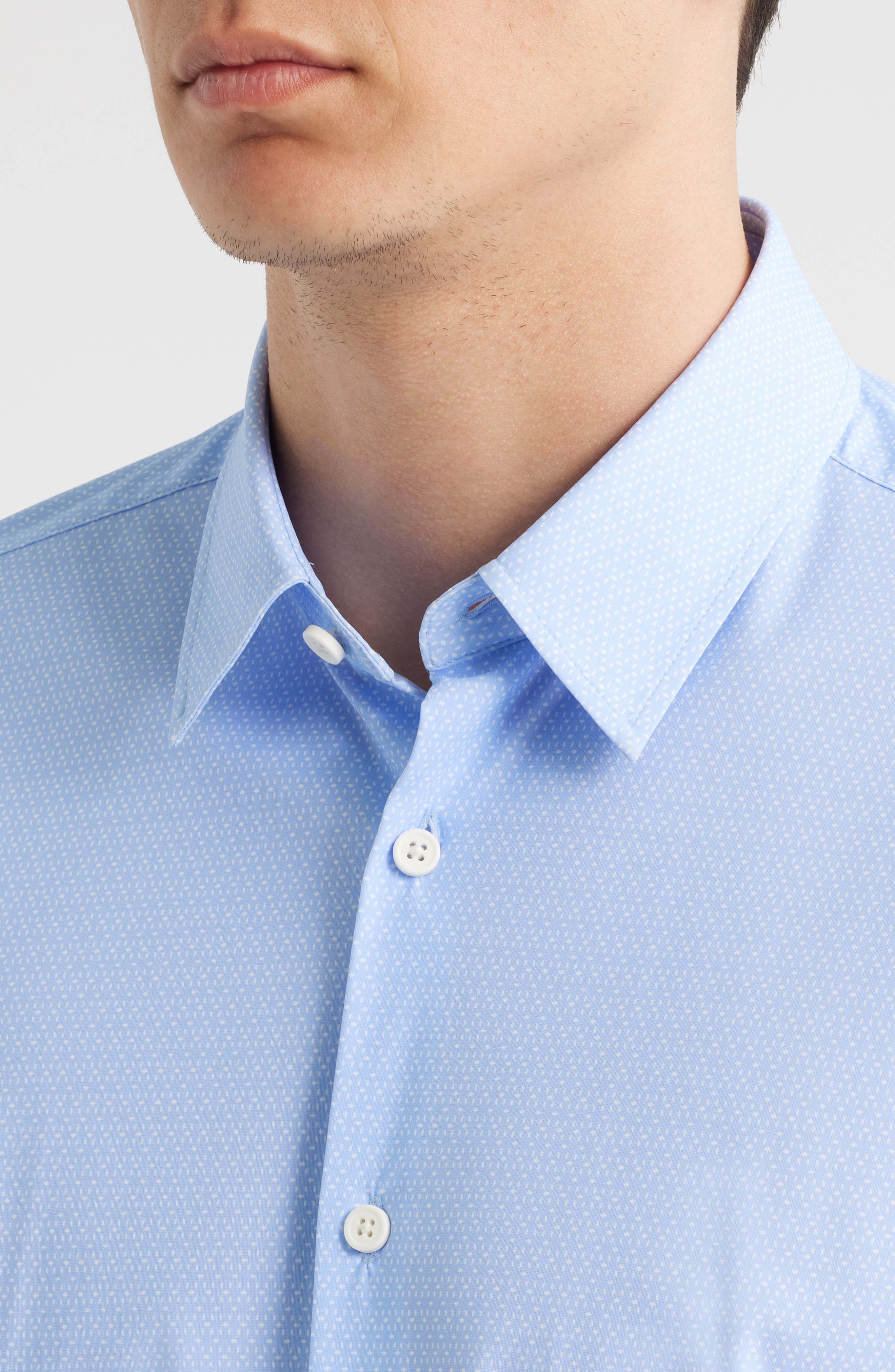 Roan Kent Geo Print Short Sleeve Performance Button-Up Shirt - image 2