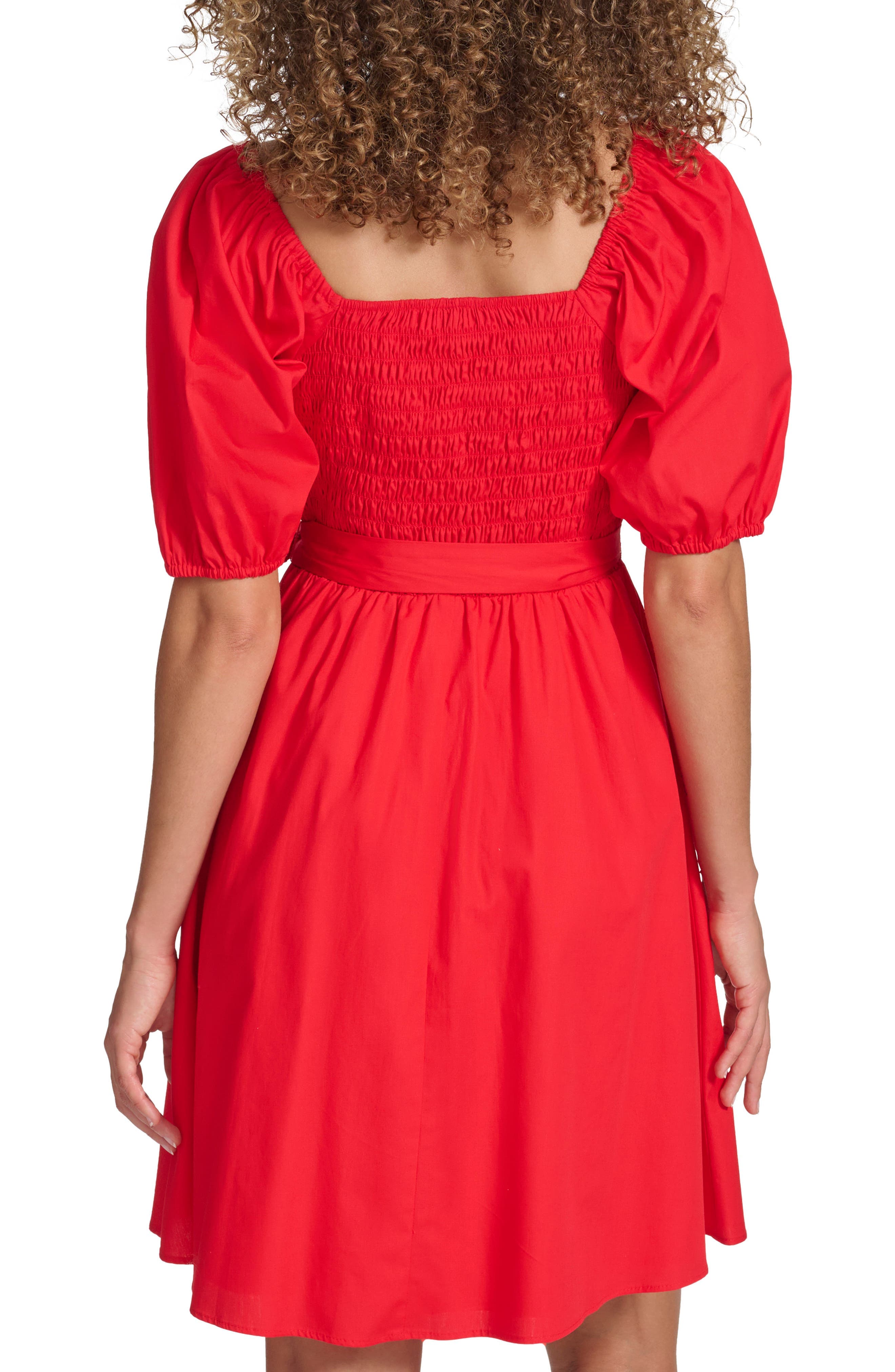 Puff Sleeve Cotton Dress - image 2