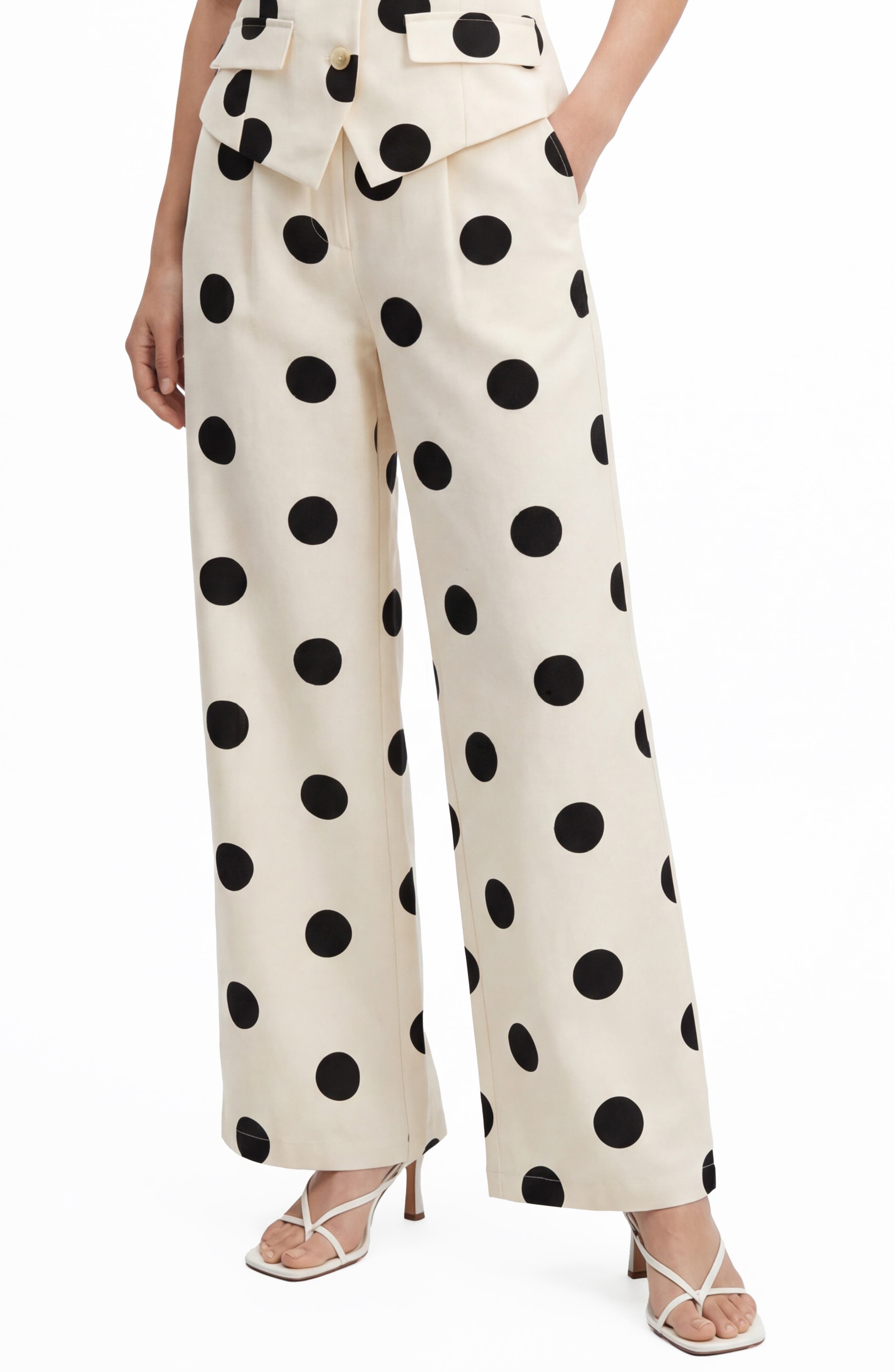 Maude Polka Dot Wide Leg Pants - image 1