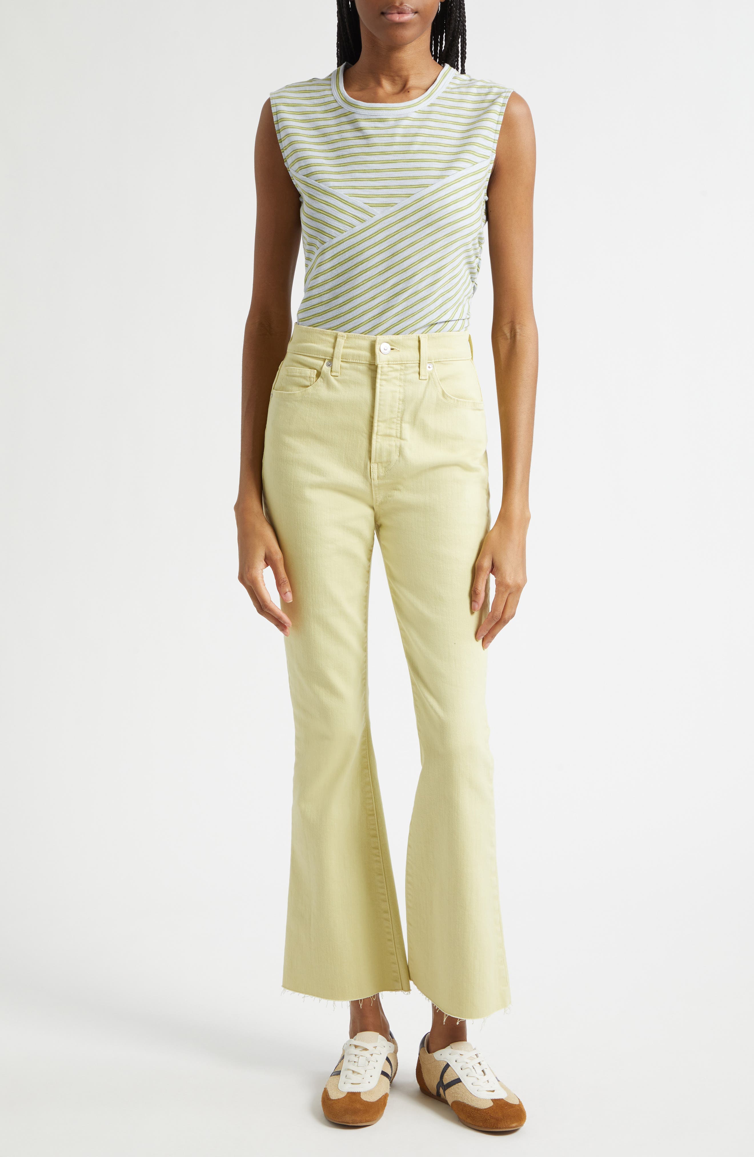 Johana Stripe Side Ruched T-Shirt - image 2