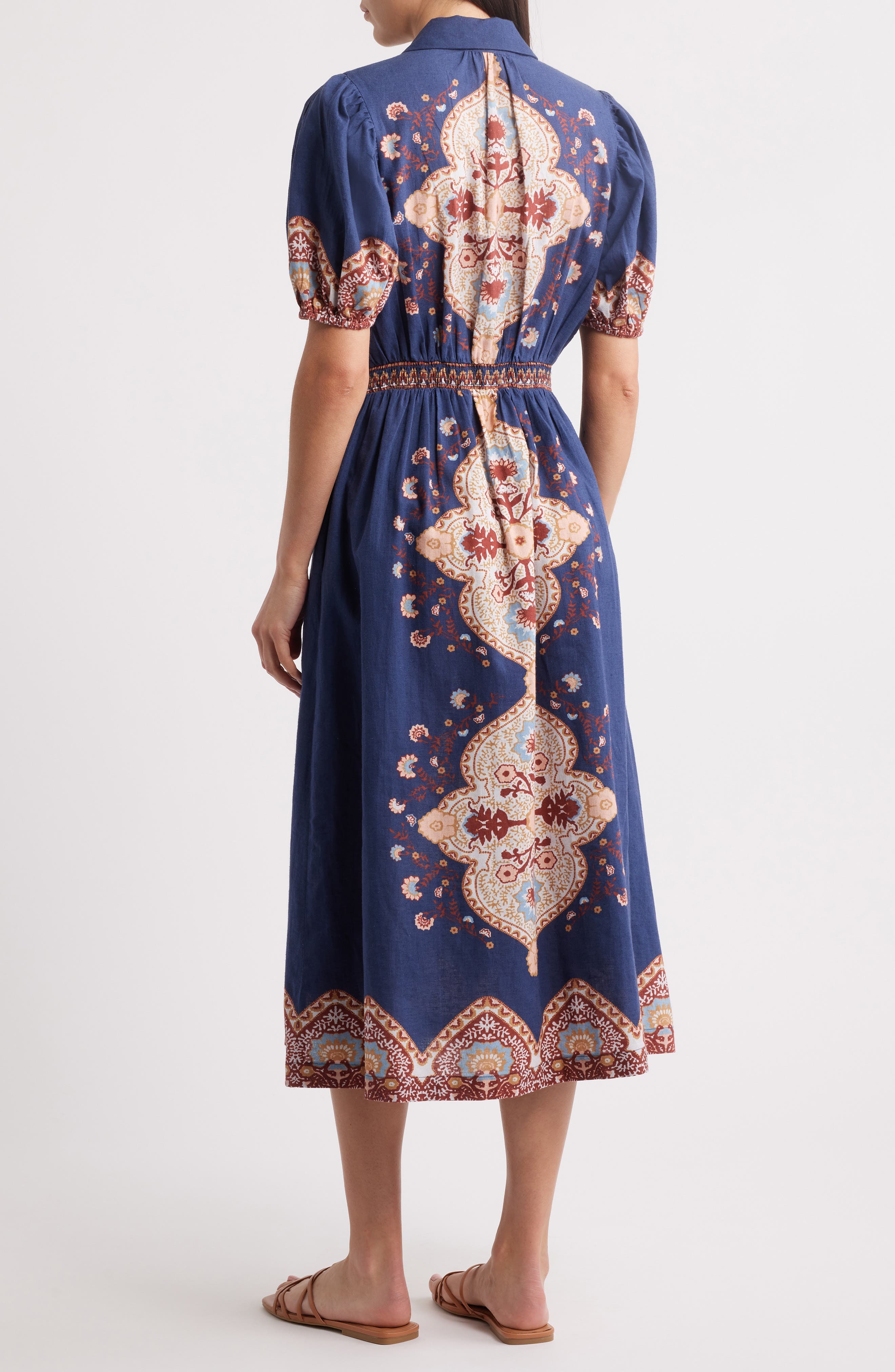 Asha Cotton & Linen Midi Shirtdress - image 2