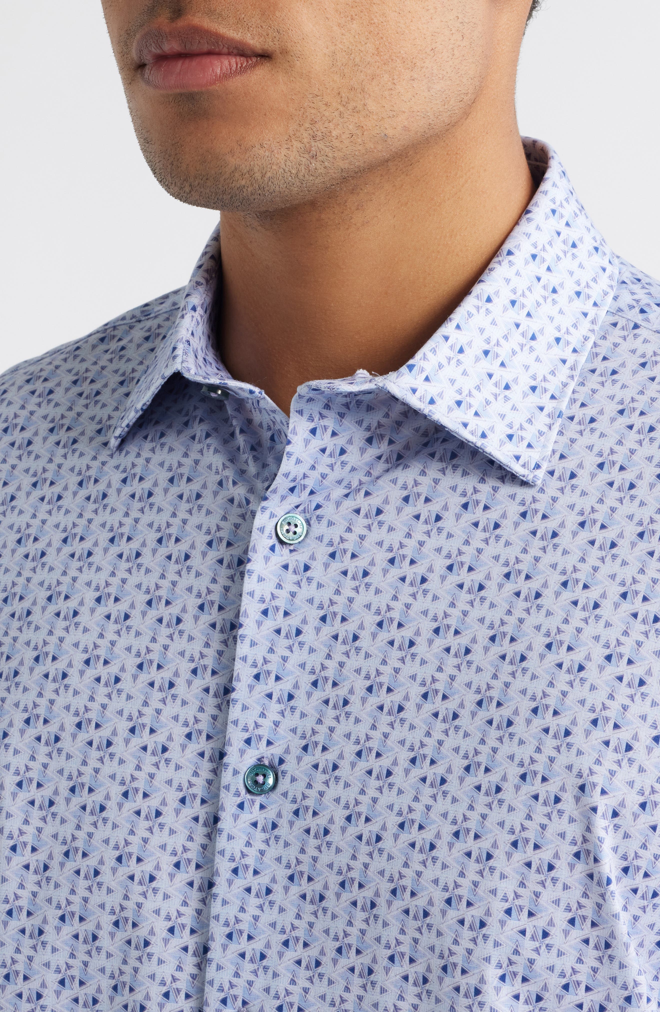 James OoohCotton Geometric Print Button-Up Shirt - image 2