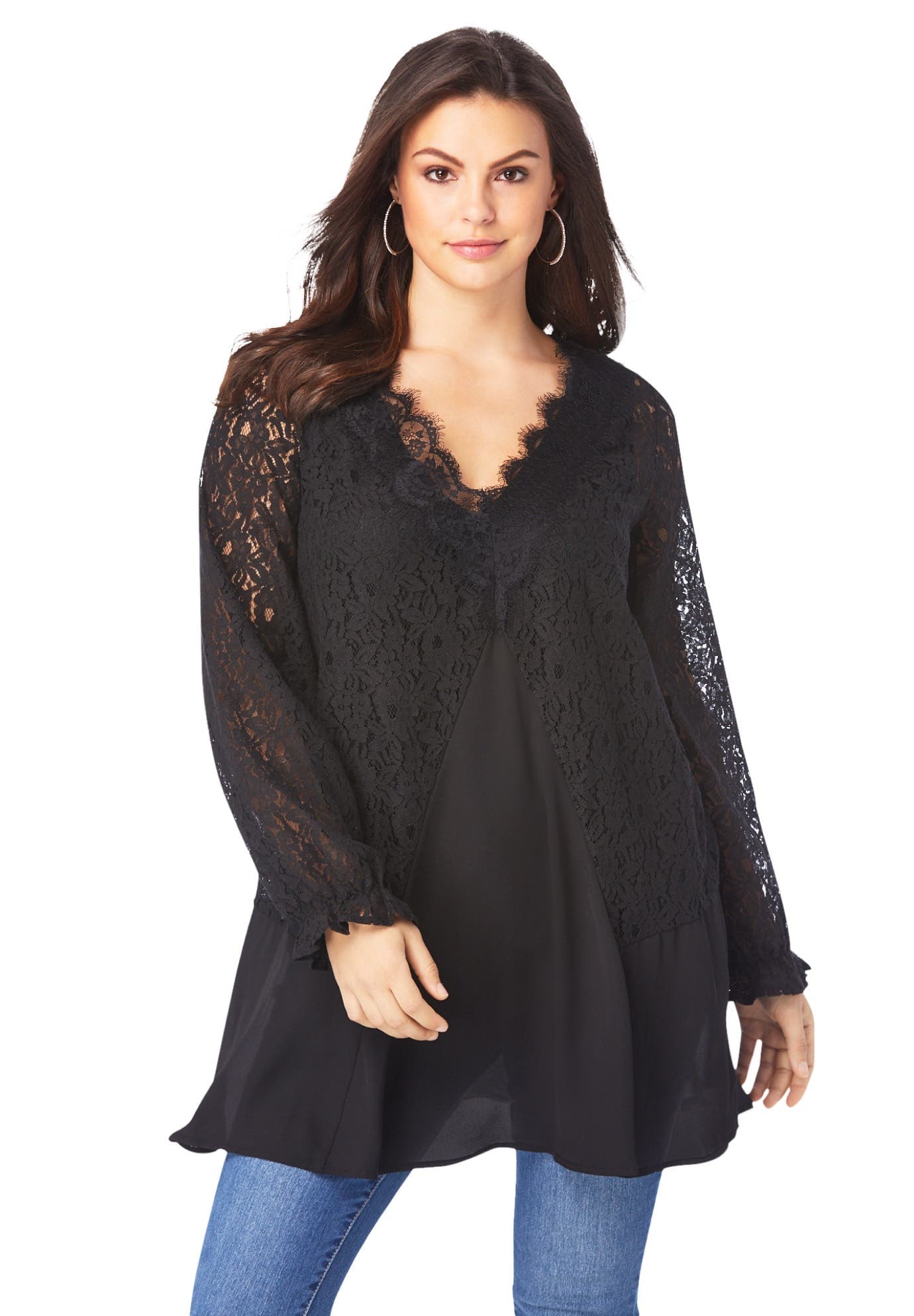 Lace & Georgette Swing Tunic - image 1