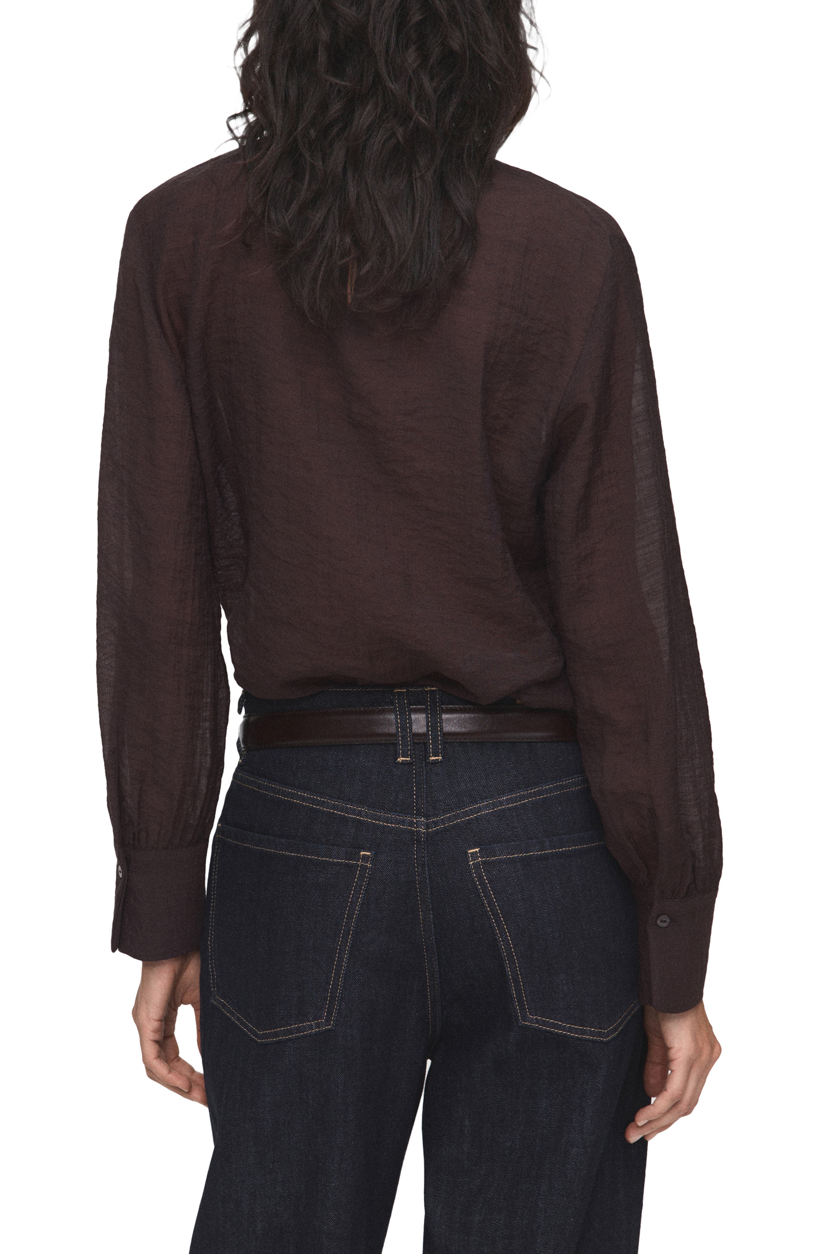 Tie Neck Textured Shirt - image 2