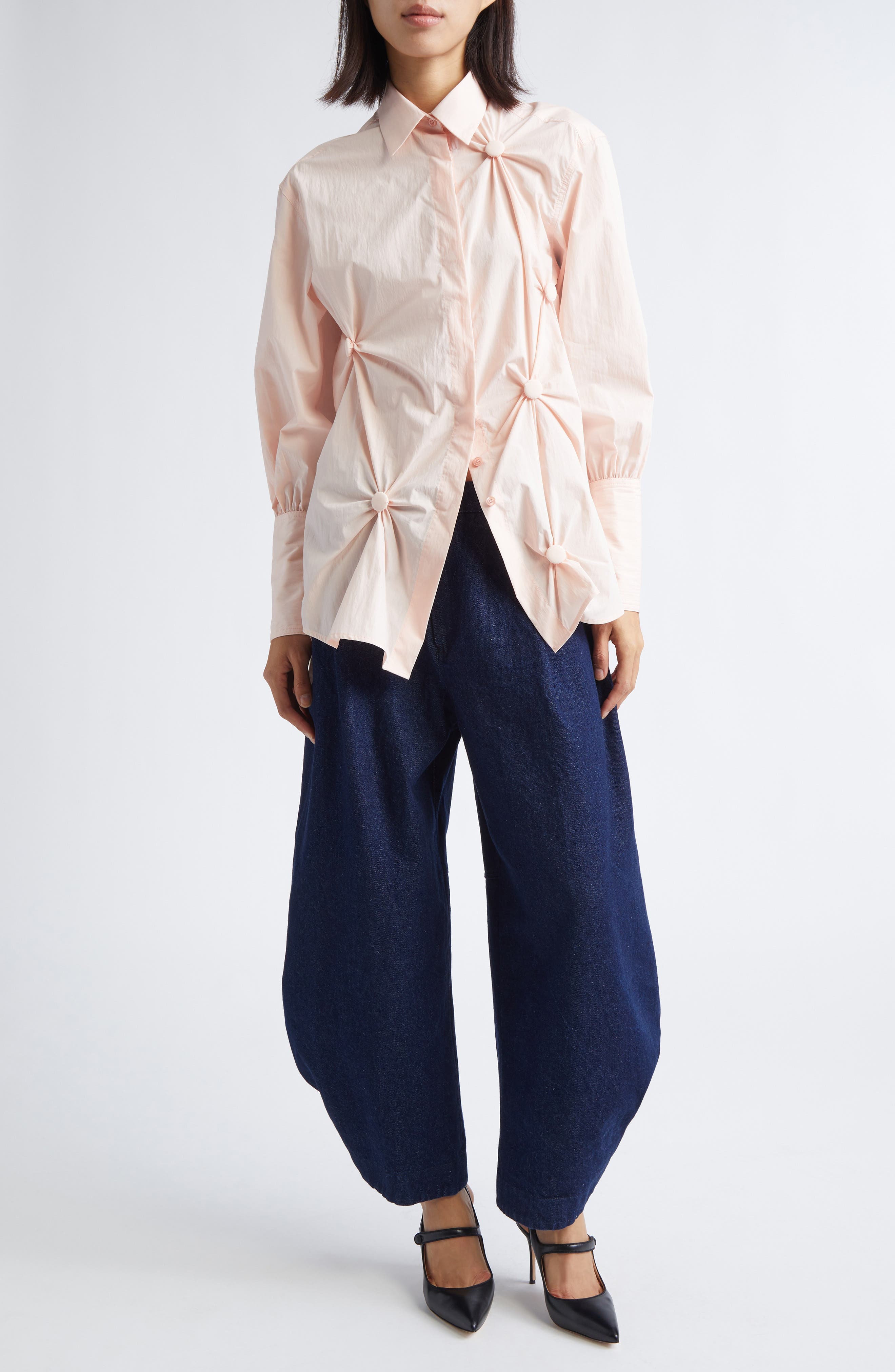 Ava Pleated Balloon Jeans - image 2