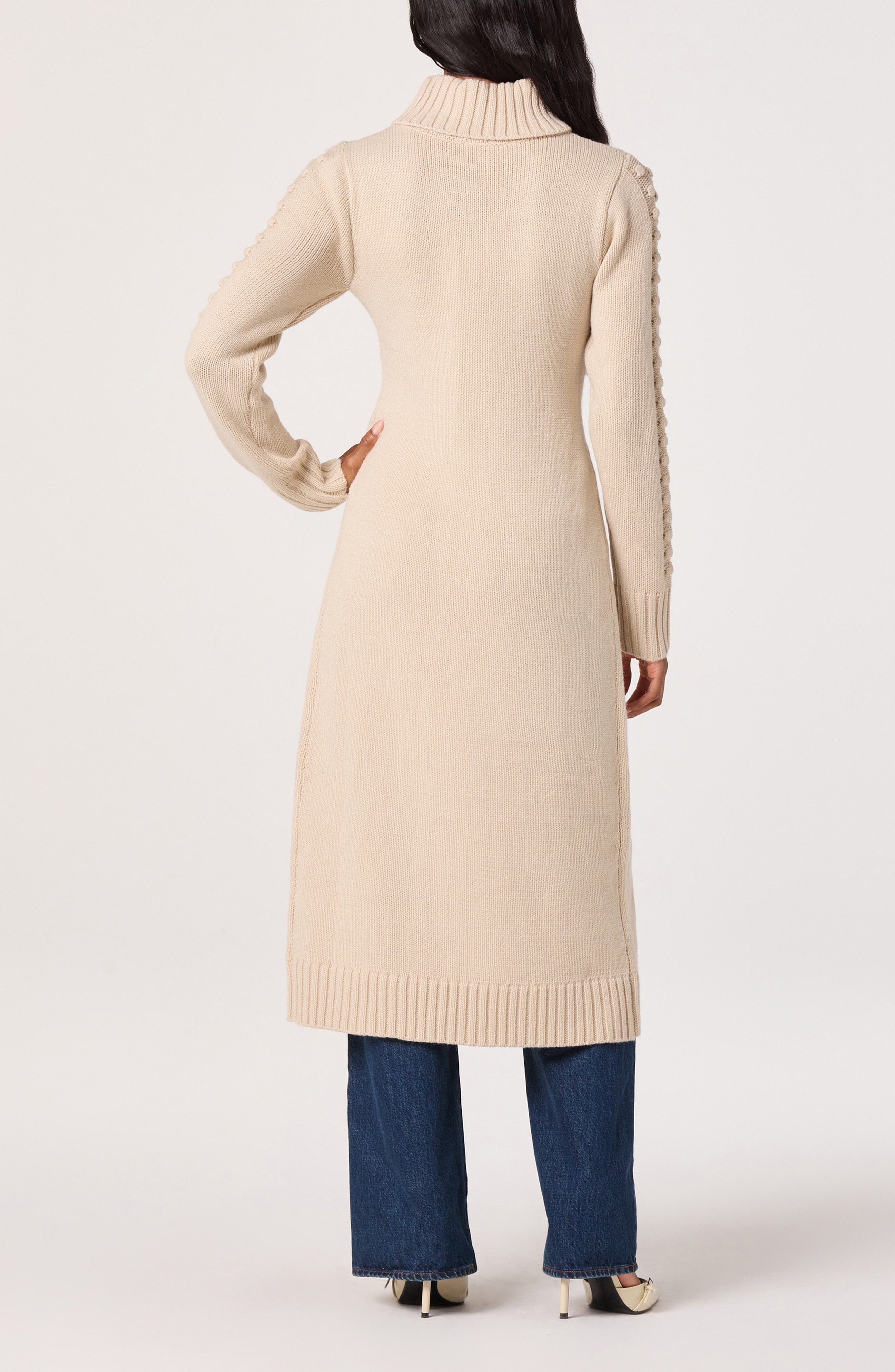 Textured Maxi Turtleneck Sweater - image 2