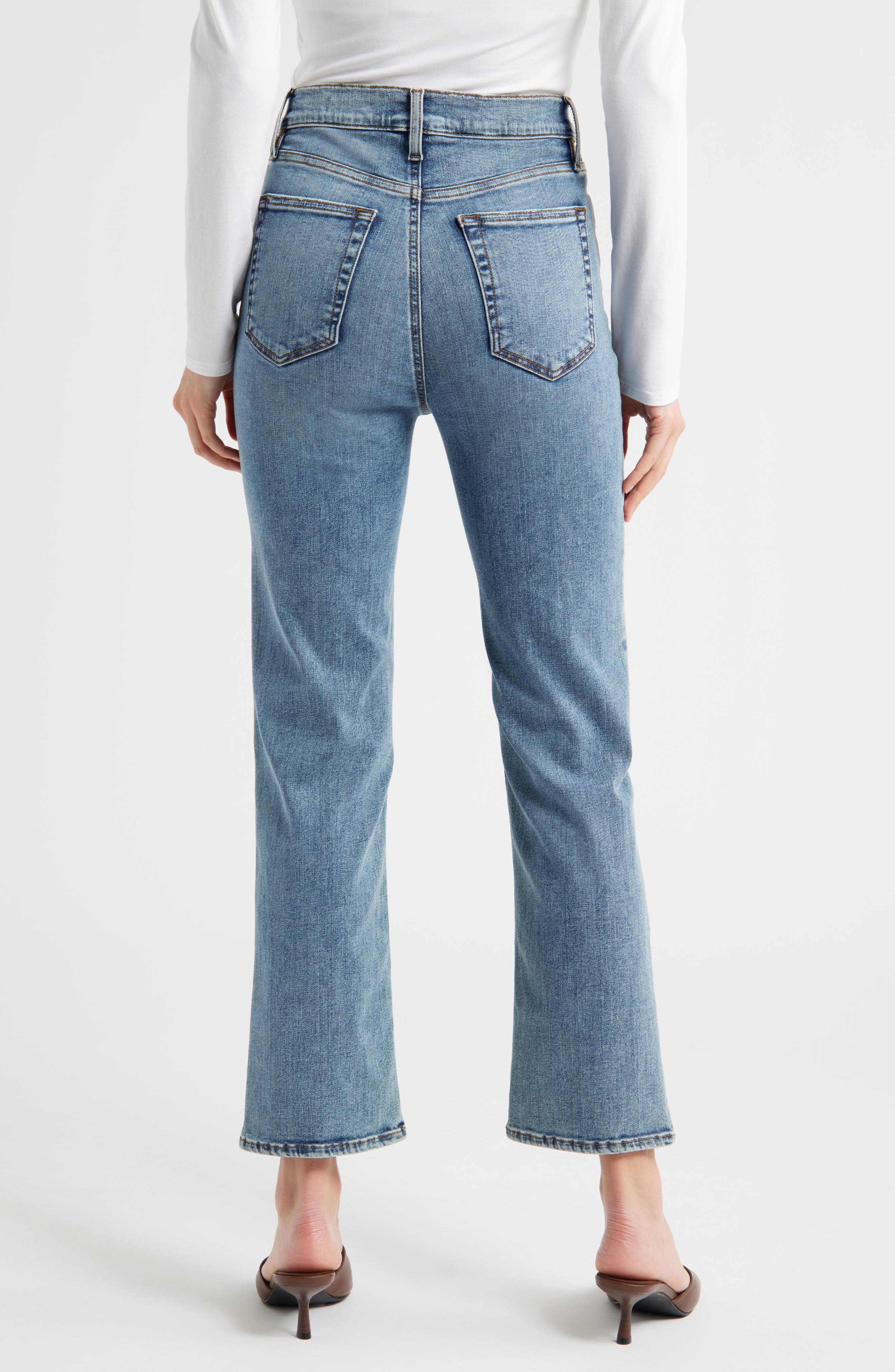 Le Sleek High Waist Ankle Straight Leg Jeans - image 2