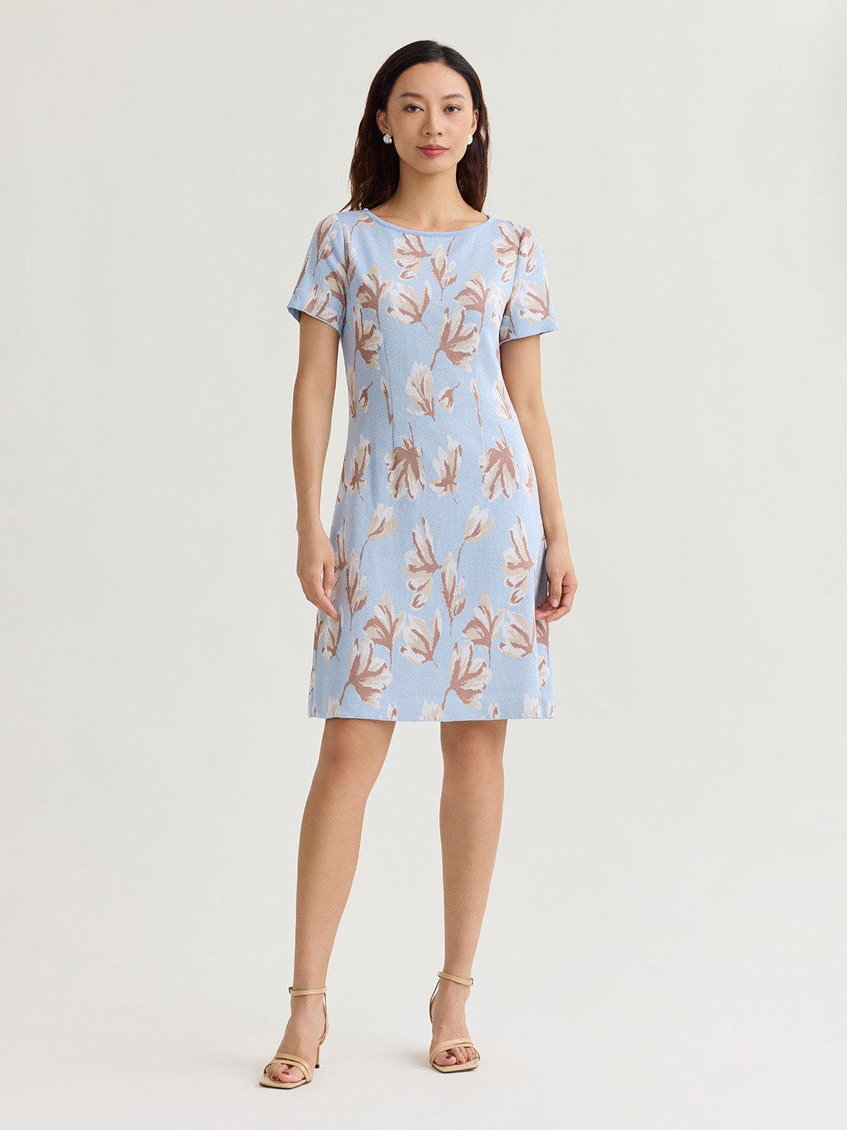 A-Line Floral Soft Knit Dress - image 3