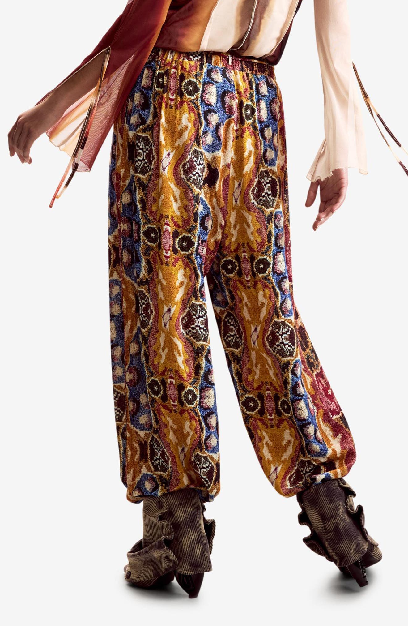 Mix Print Wide Leg Pants - image 2