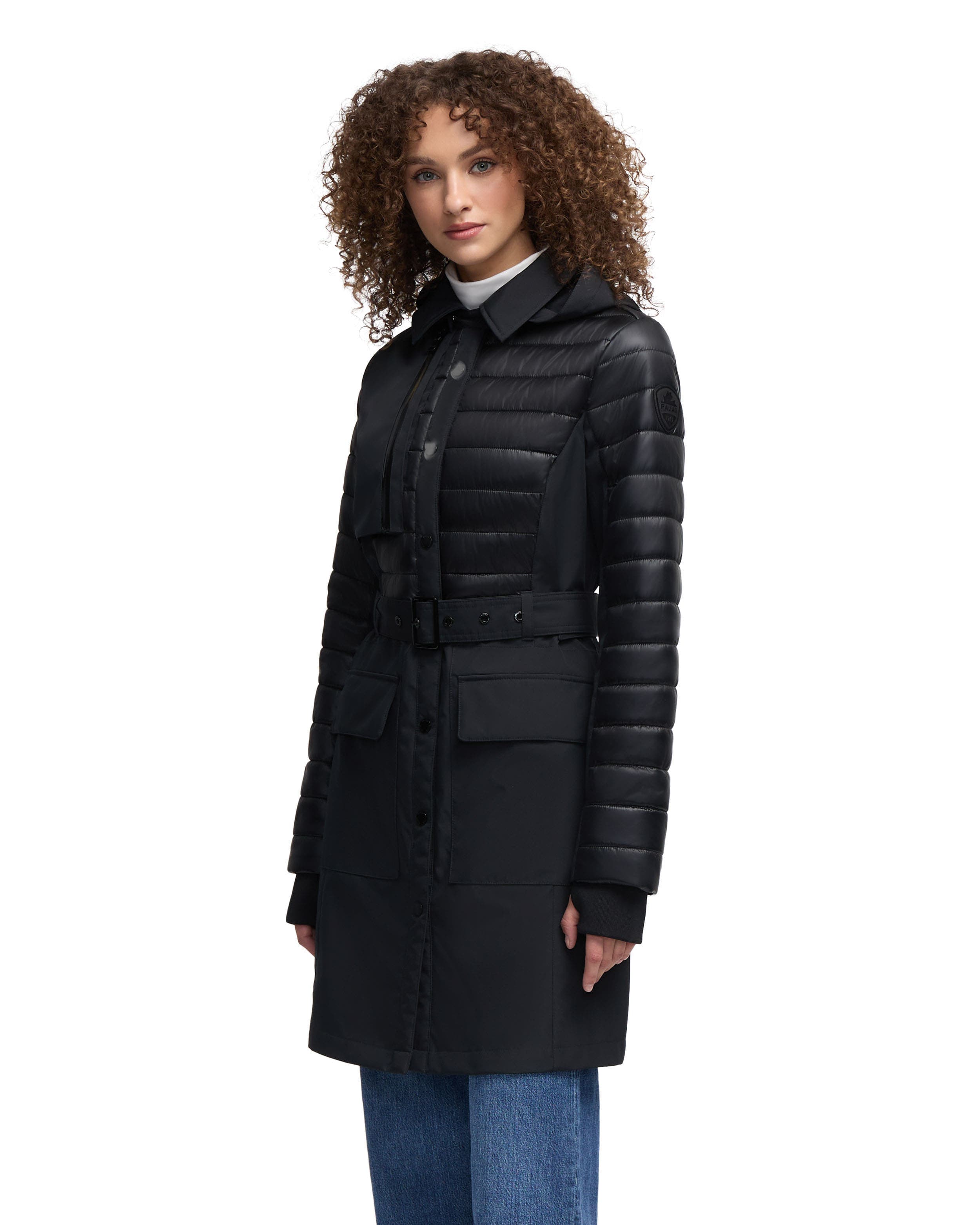 Opal Trench Coat with Quilted Accent - image 2