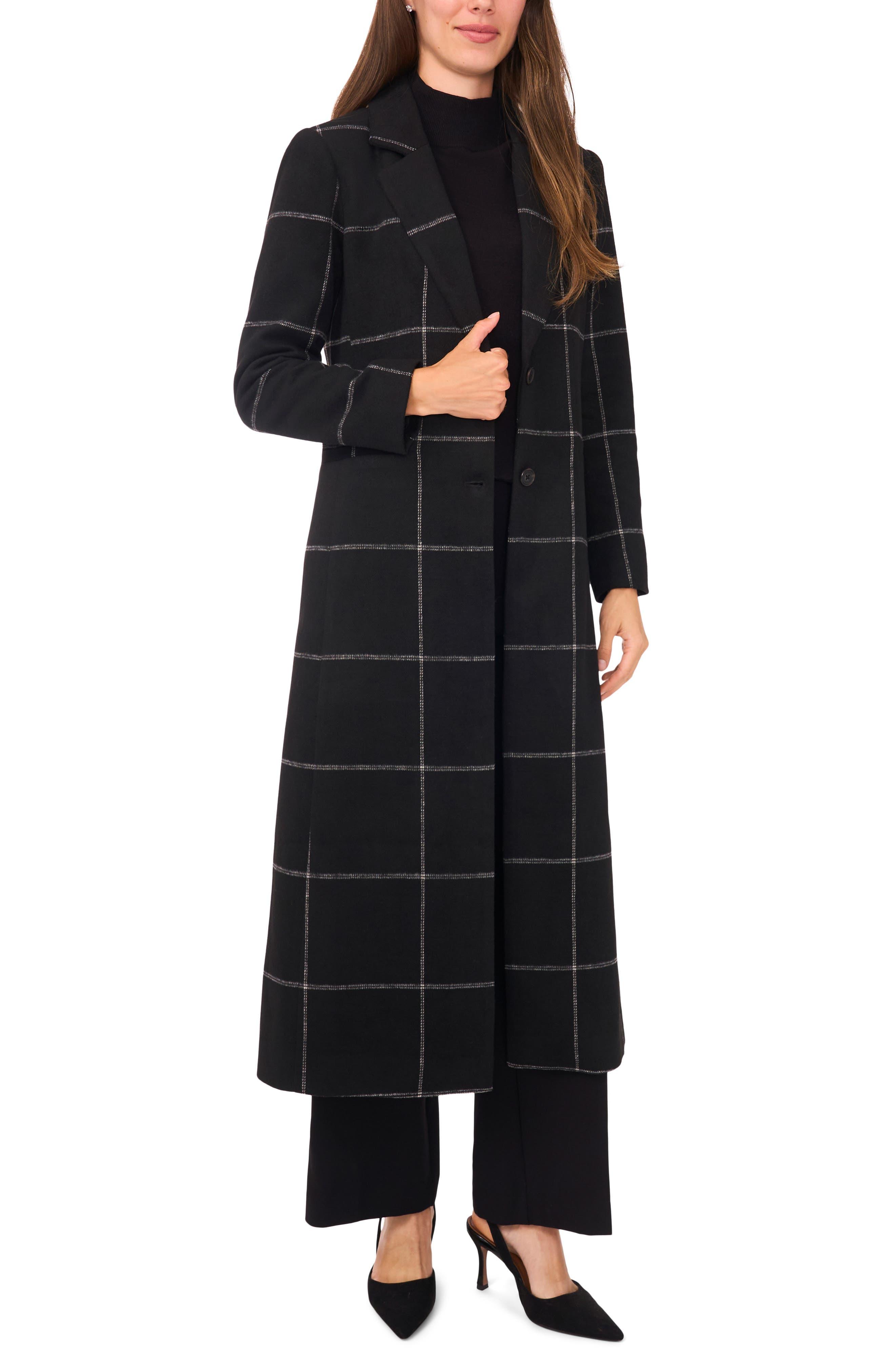 Windowpane Check Longline Jacket - image 1