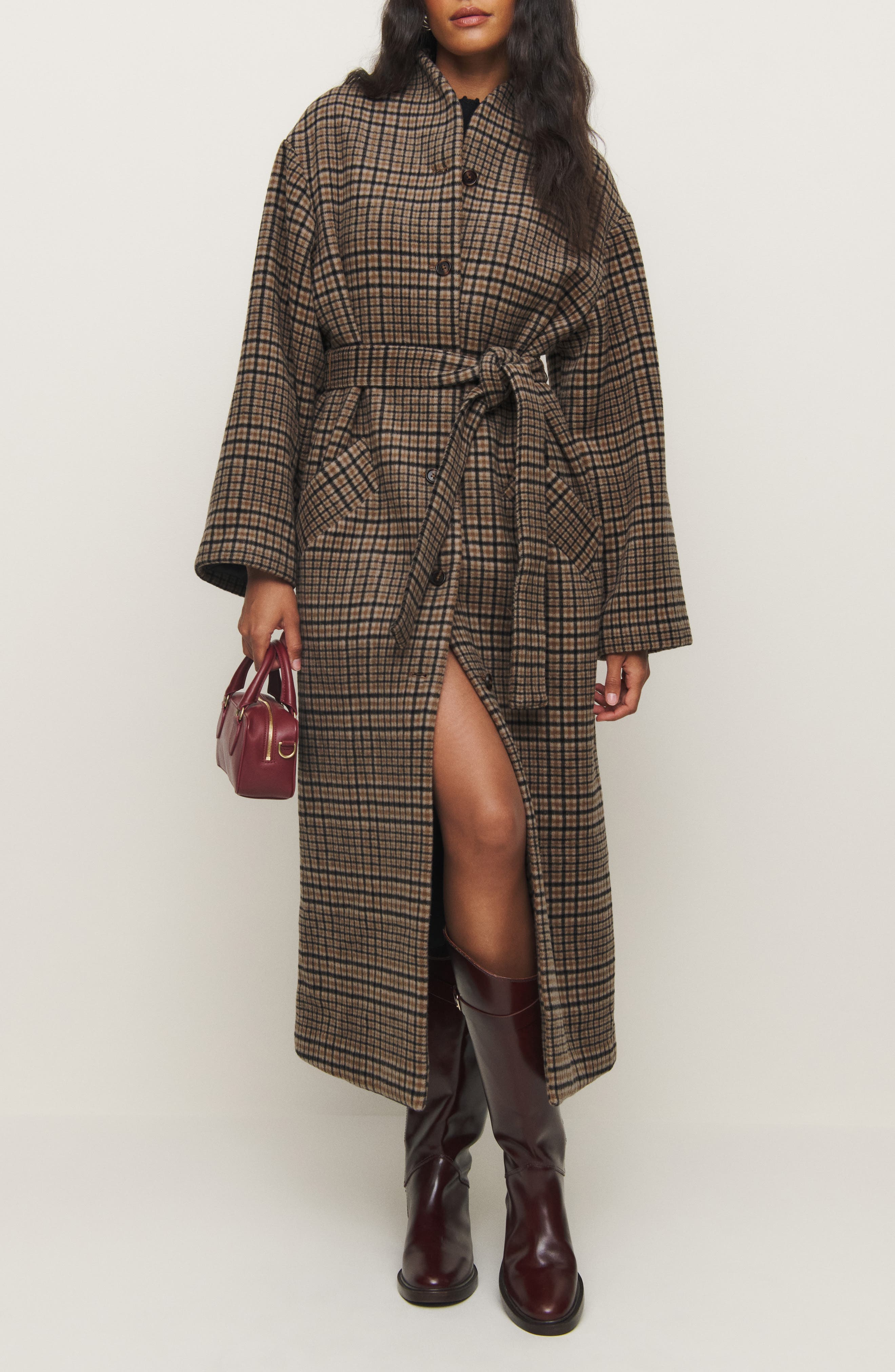 x Kacey Musgraves Cotswolds Plaid Wool Blend Coat - image 1